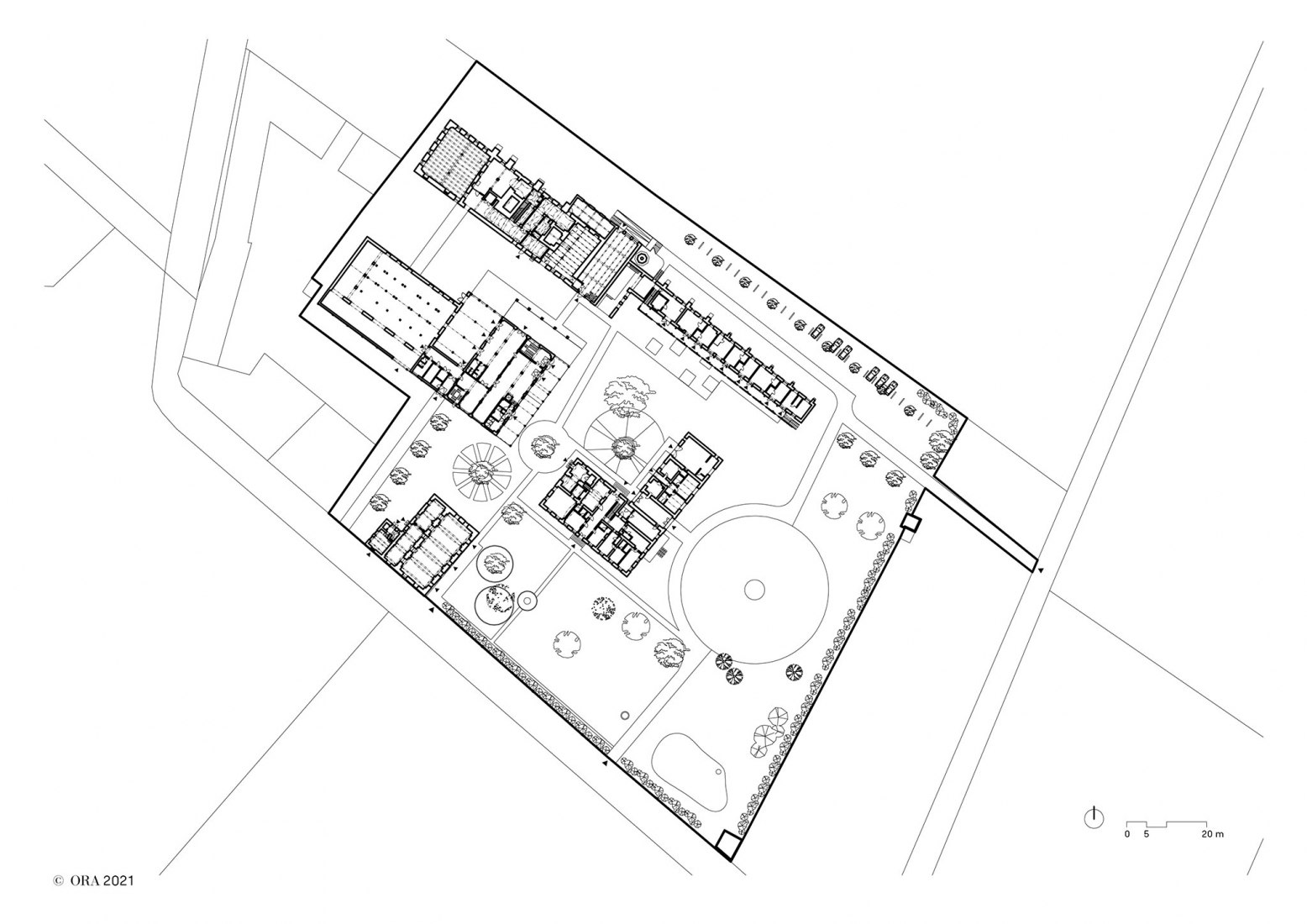 Site plan. Kocanda Kravsko by ORA