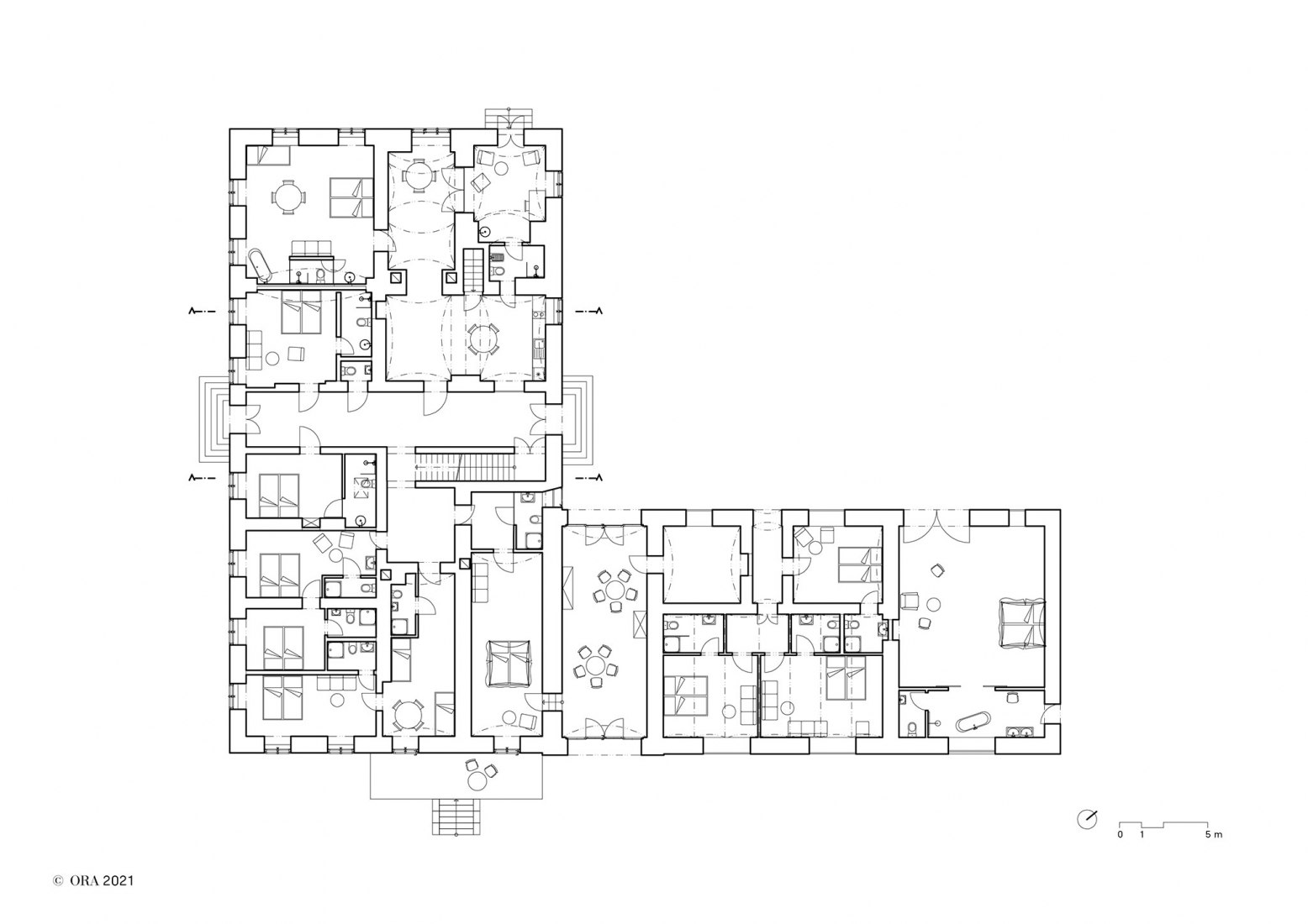 Ground floor plan. Kocanda Kravsko by ORA