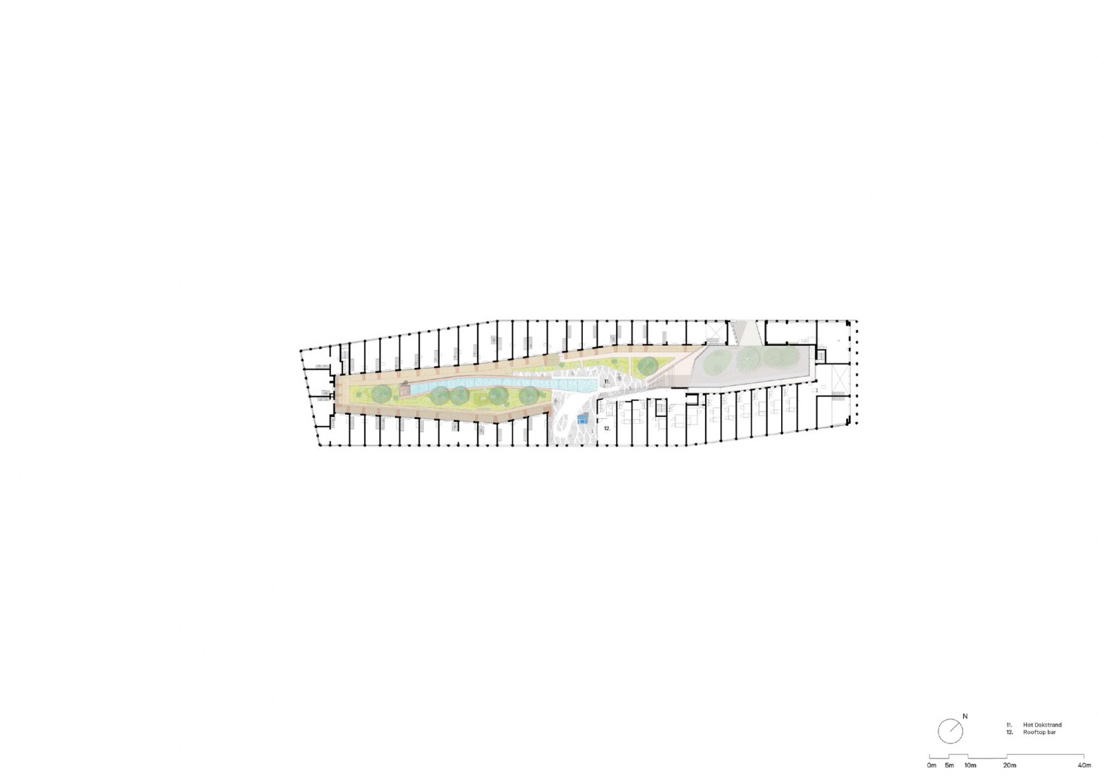 Plano de planta de acceso. Jonas por Orange Architects. 