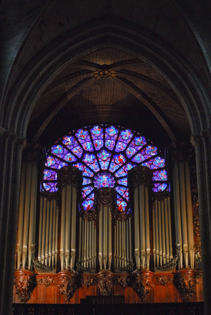 Notre Dame Cathedral in Paris, the organ.