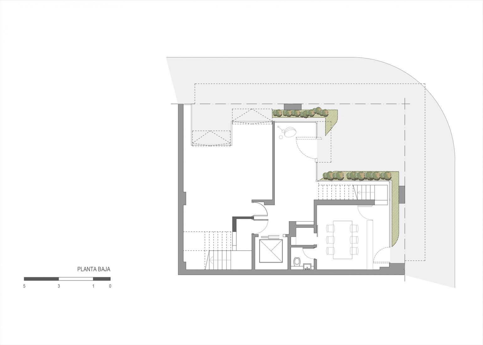 Planta baja. ORGANIC por Brigati Polak Arquitectos.