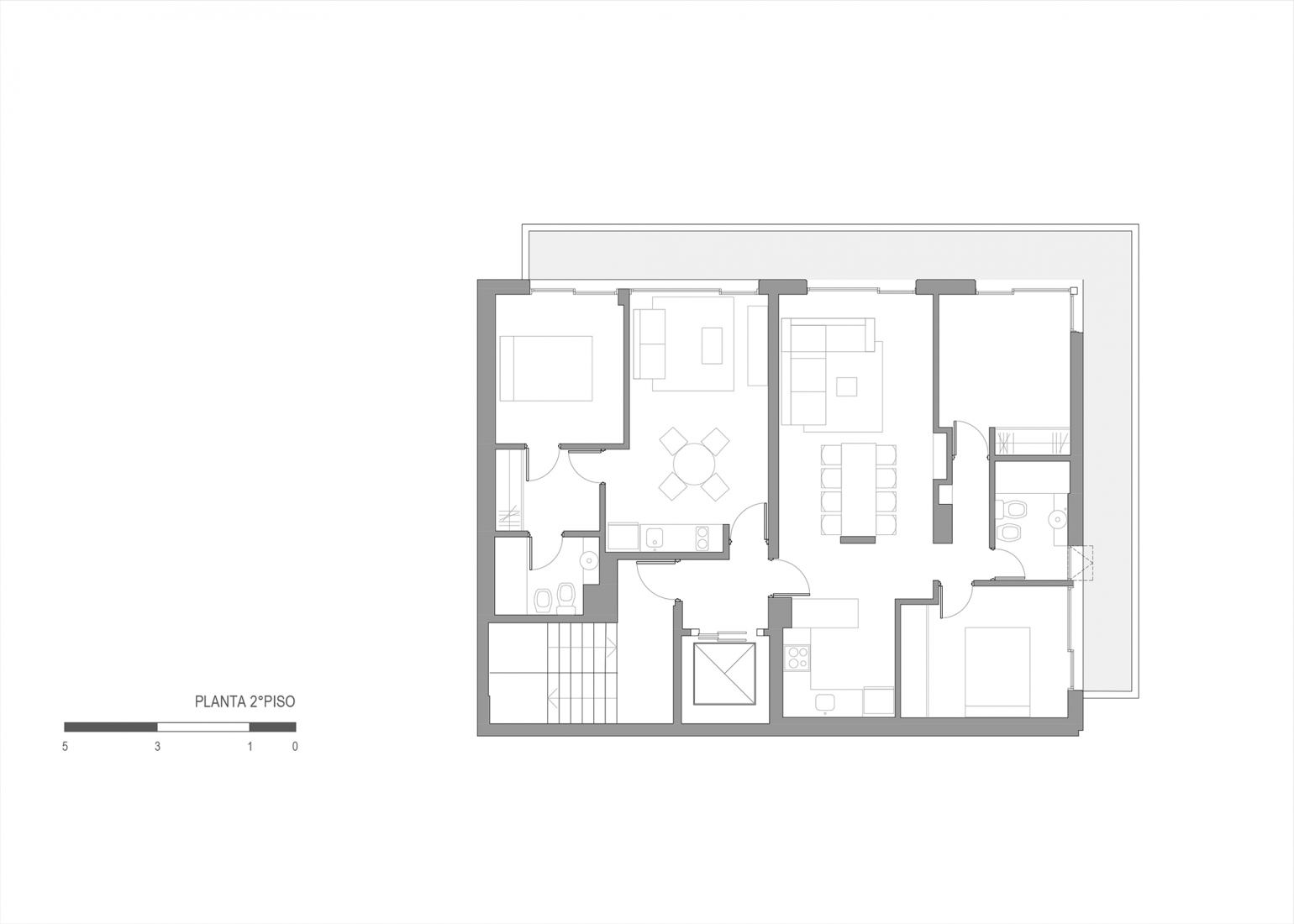 Segunda planta. ORGANIC por Brigati Polak Arquitectos.