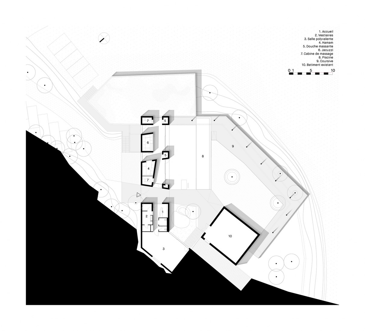Plano planta baja. Vigna Maggiore por Orma architettura.