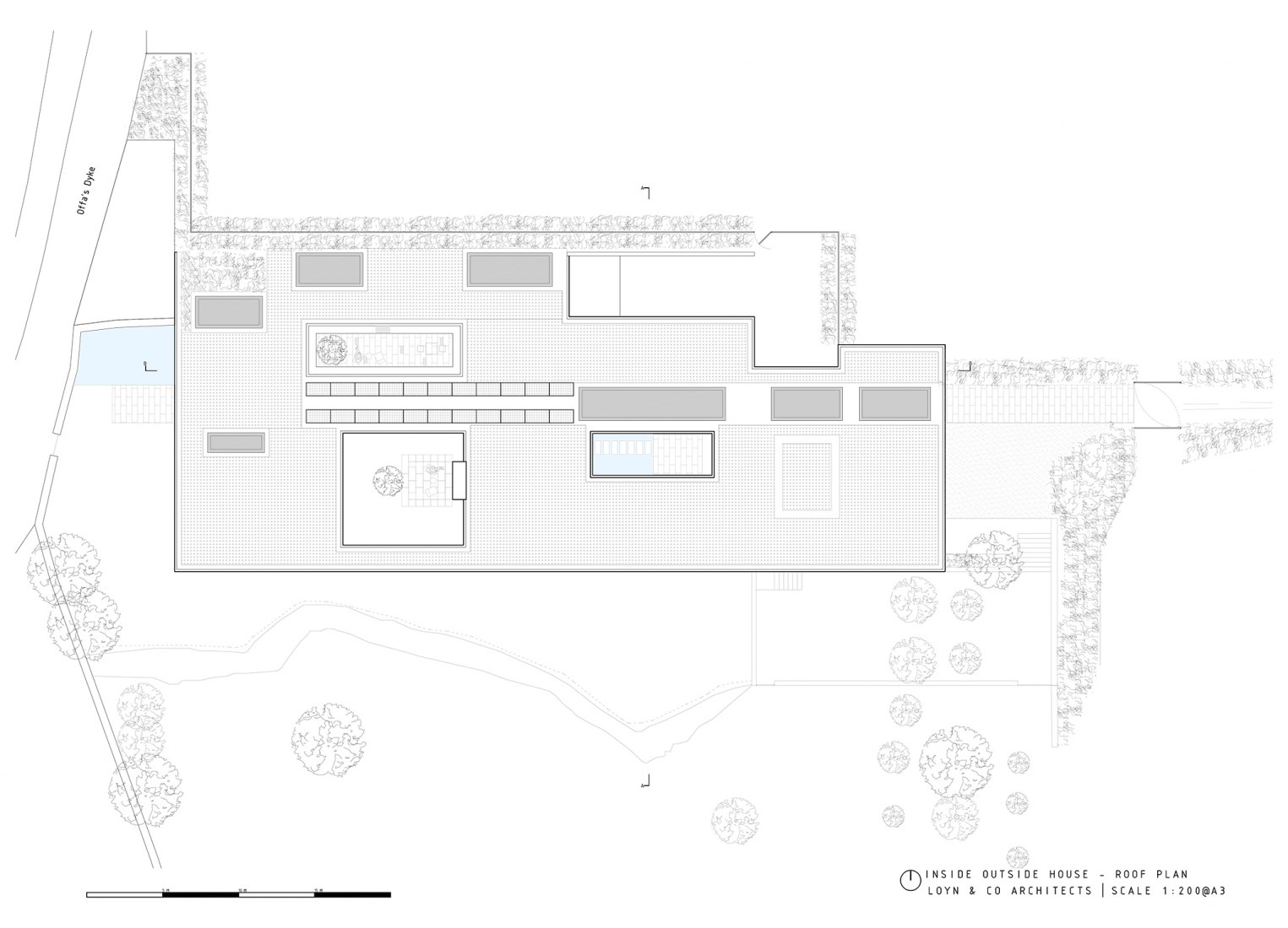 Roof plan. Image © courtesy of Loyn + Co Architects.