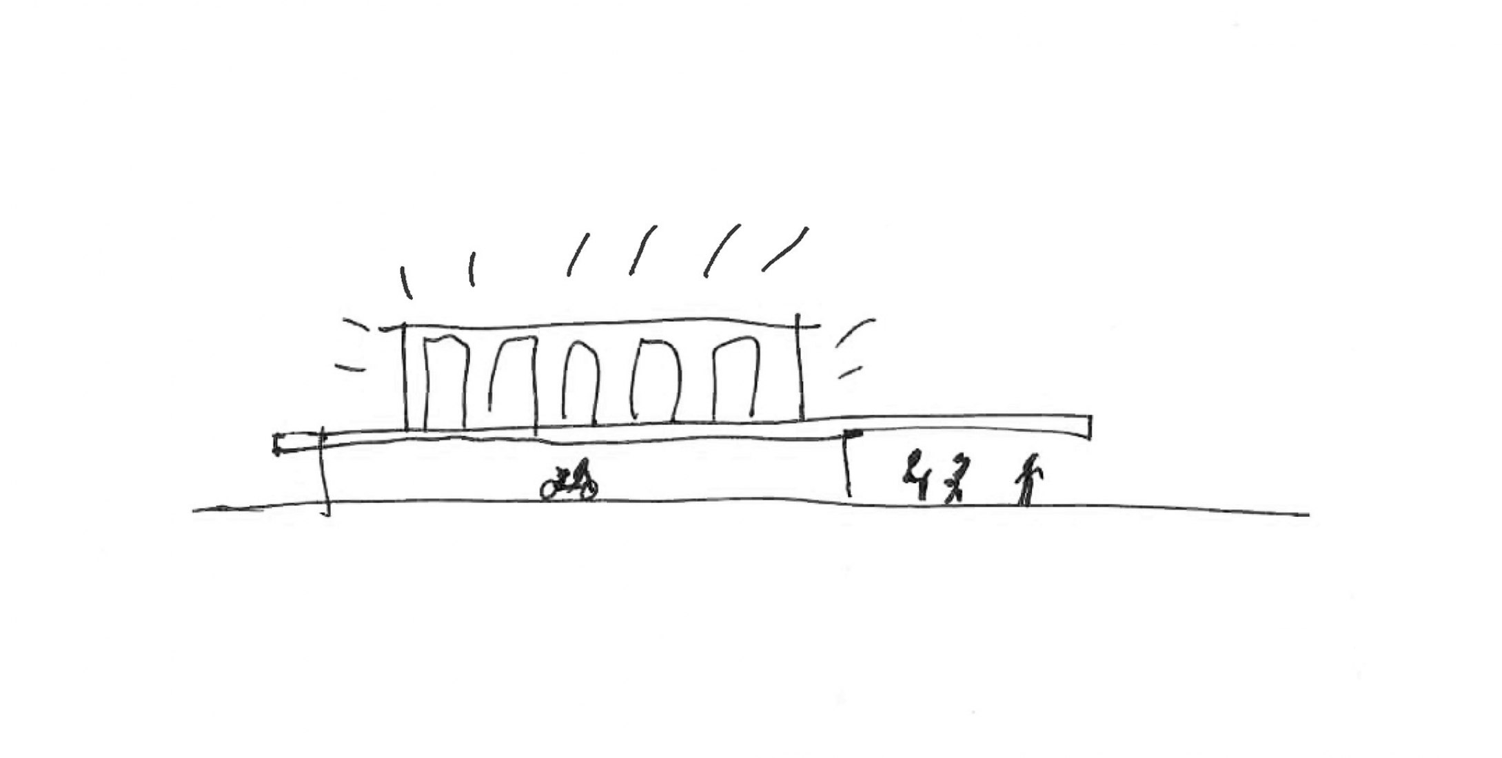 Boceto. Pabellón deportivo en Borky por OV-architekti.