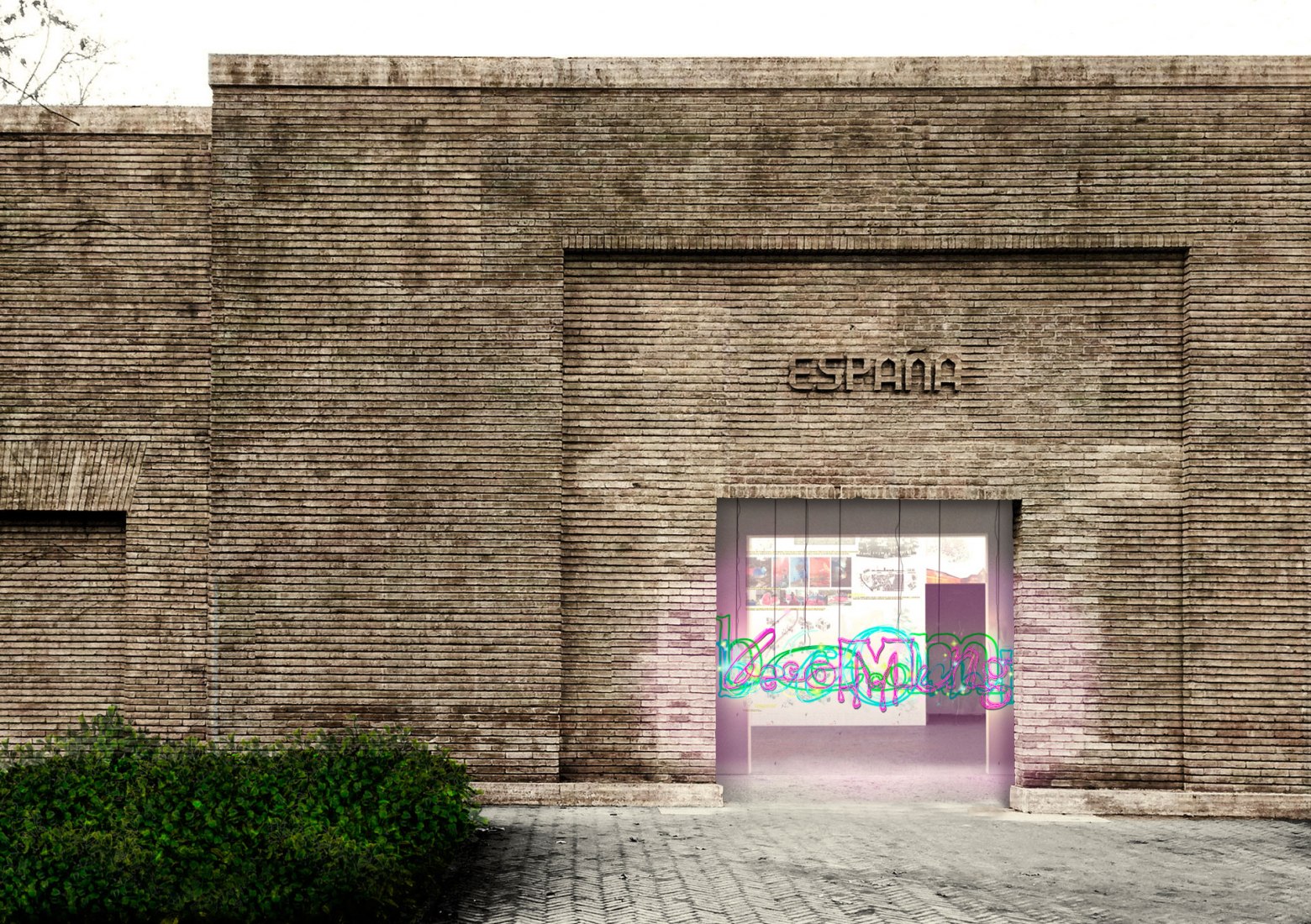 becoming. Rendering of proposal for the Spanish pavilion.