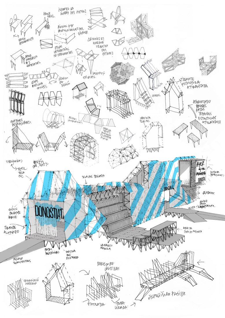 Dibujos de la idea. AYER DIJISTE MAÑANA por Zuloark. Imagen cortesía de Zuloark