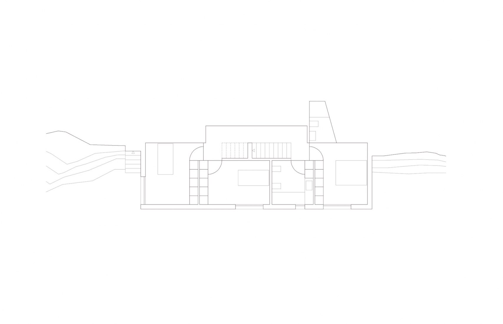 Plano de planta baja. Casa Forja por Pablo Pita Architects.