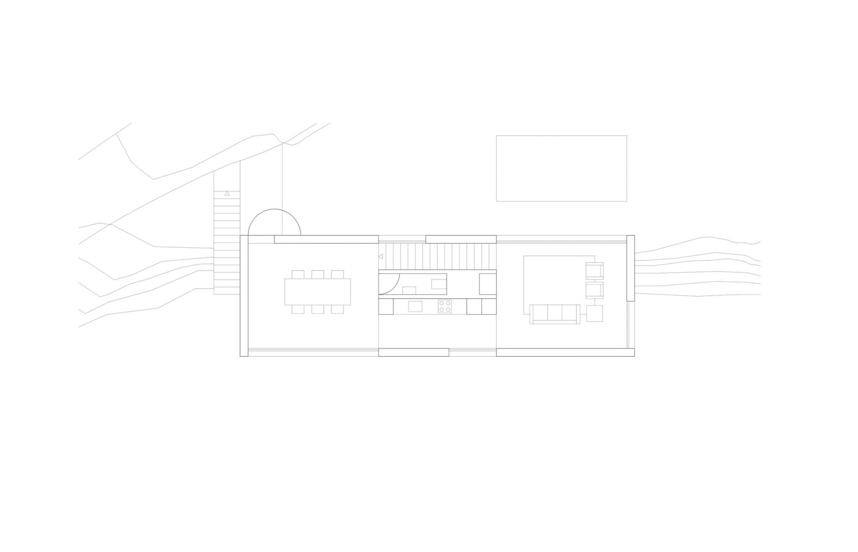 Plano de planta primera. Casa Forja por Pablo Pita Architects.