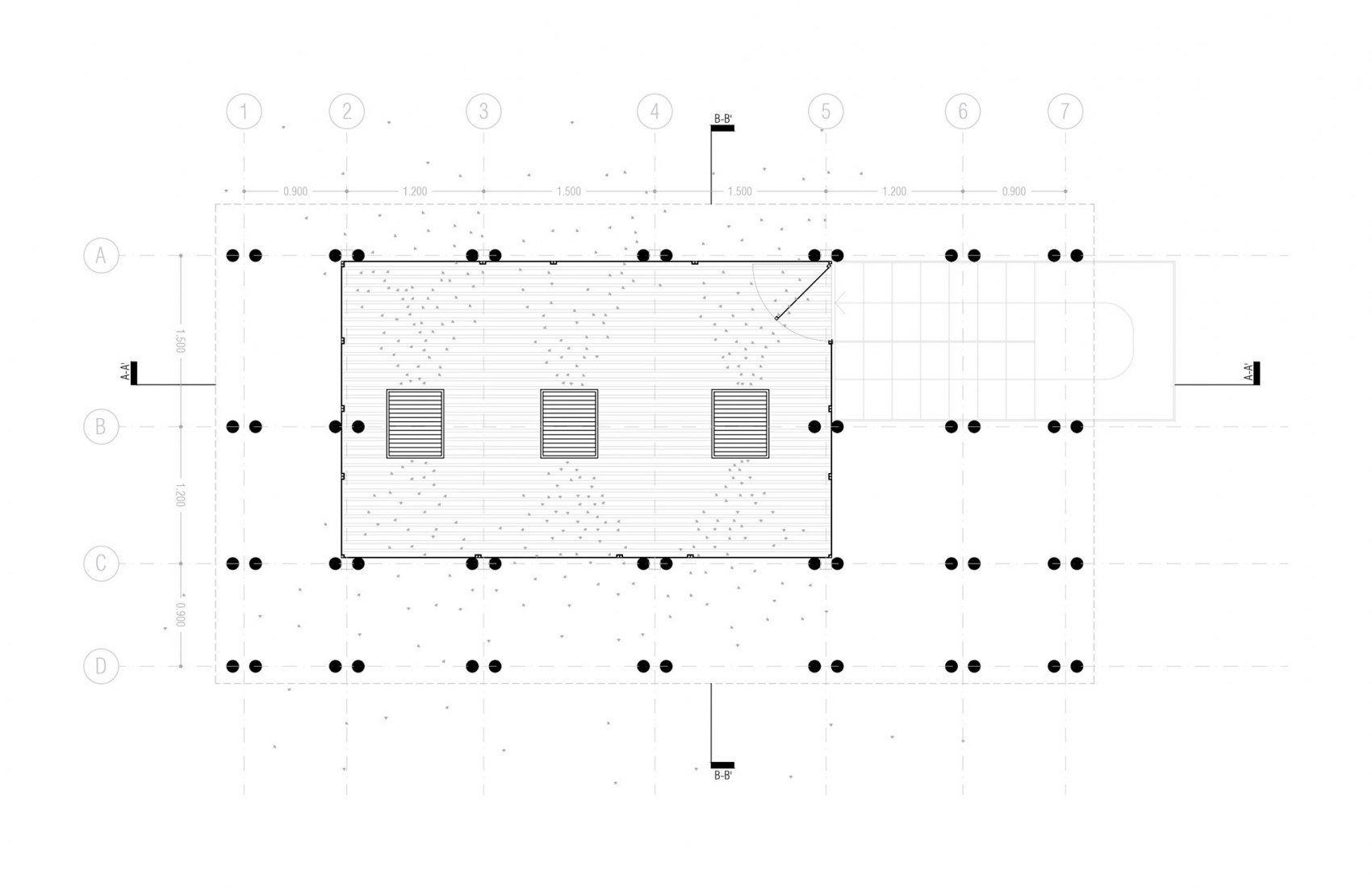 First floor. Urban Apiary by Palafito Arquitectura.