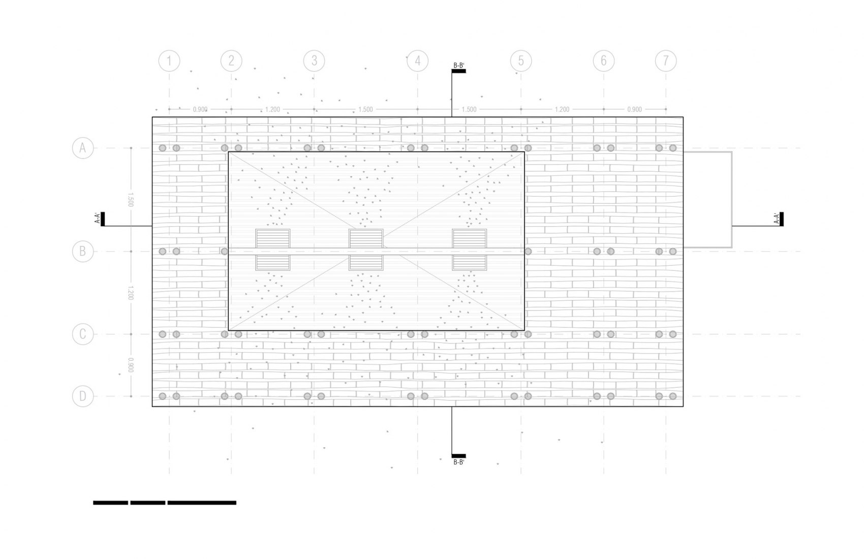 Roof plan. Urban Apiary by Palafito Arquitectura.