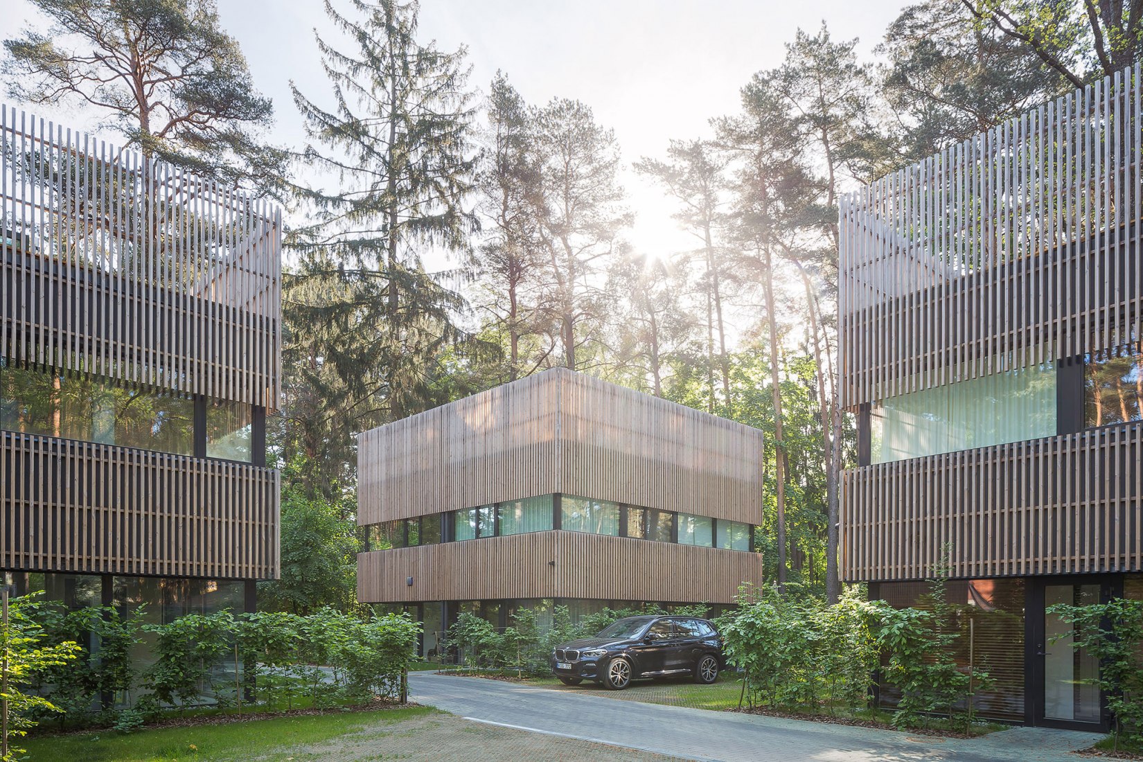 Pasaku st. houses by Paleko architektų studija. Photograph by Norbertas Tukaj.