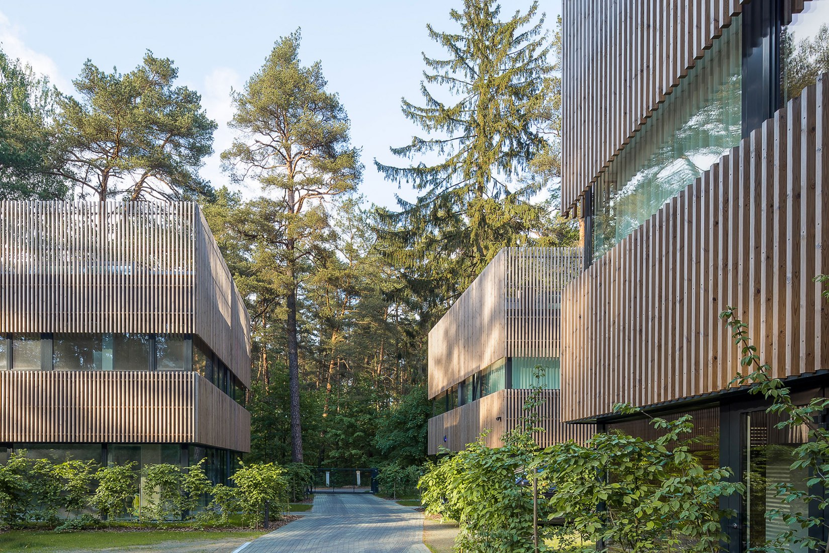 Pasaku st. houses by Paleko architektų studija. Photograph by Norbertas Tukaj.