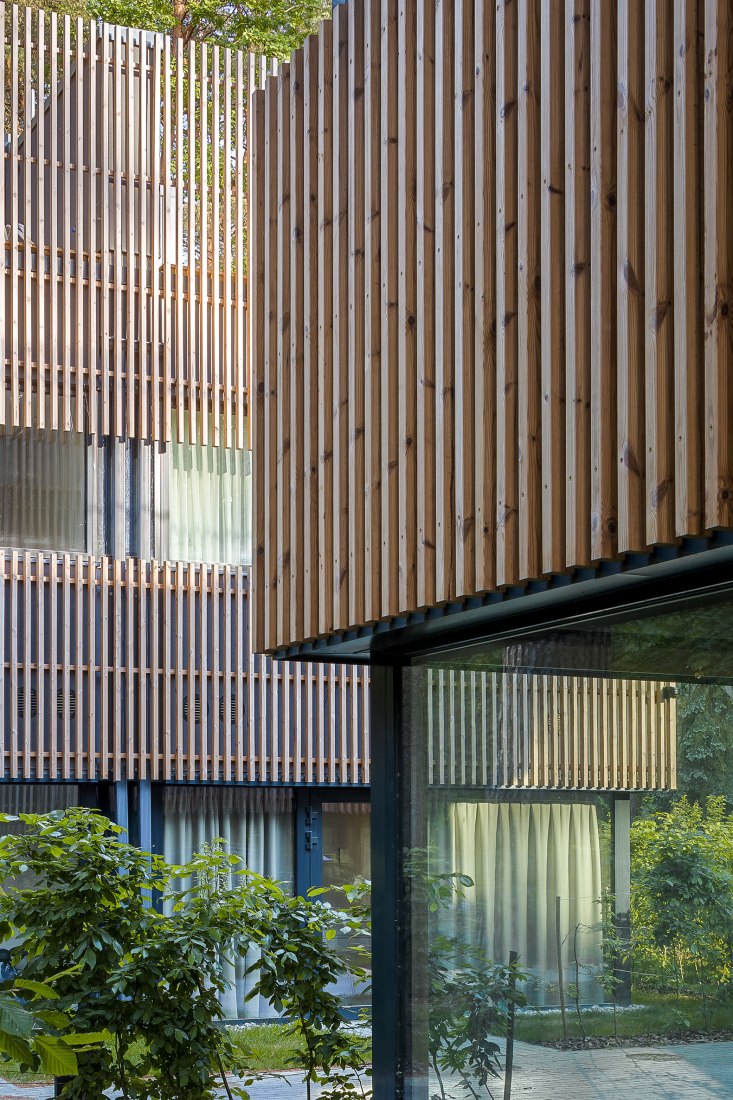 Pasaku st. houses by Paleko architektų studija. Photograph by Norbertas Tukaj.