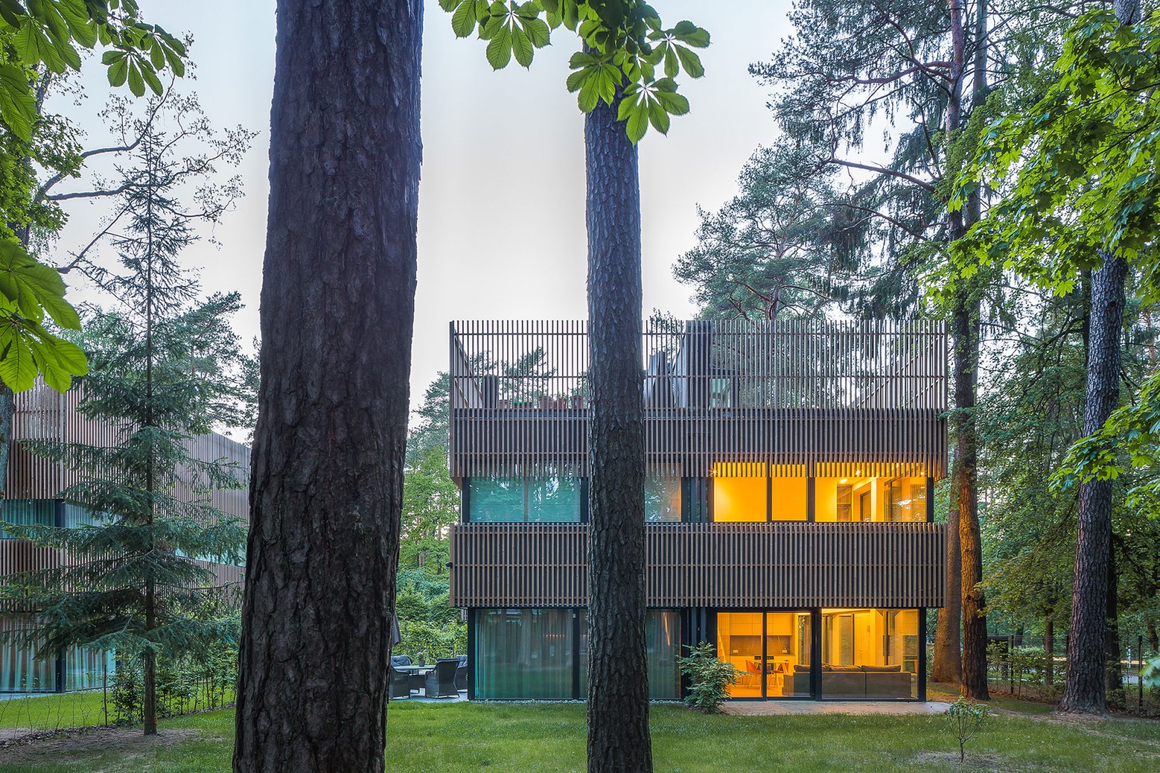 Pasaku st. houses by Paleko architektų studija. Photograph by Norbertas Tukaj.