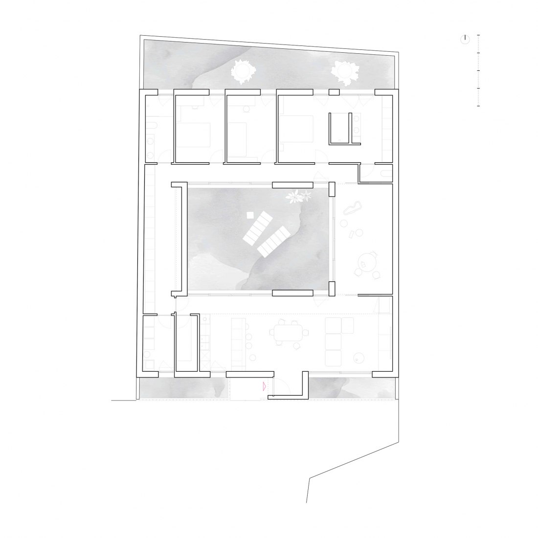 Plano de planta. Vivienda en torno a una «era» por Palera arquitectos.