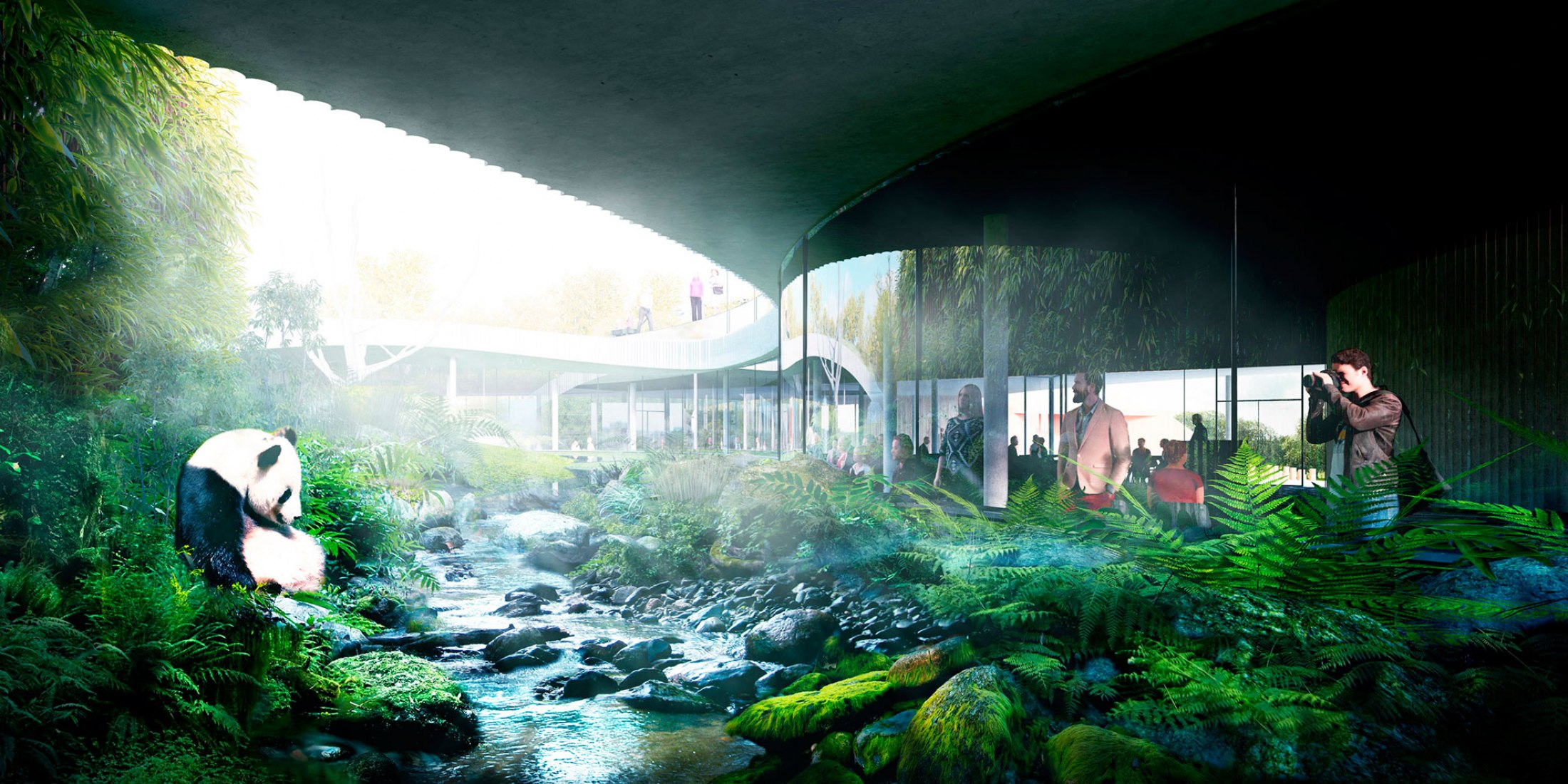 写真集 Habitat du monde Yin-Yang Shaped Panda Enclosure for the Copenhagen Zoo by