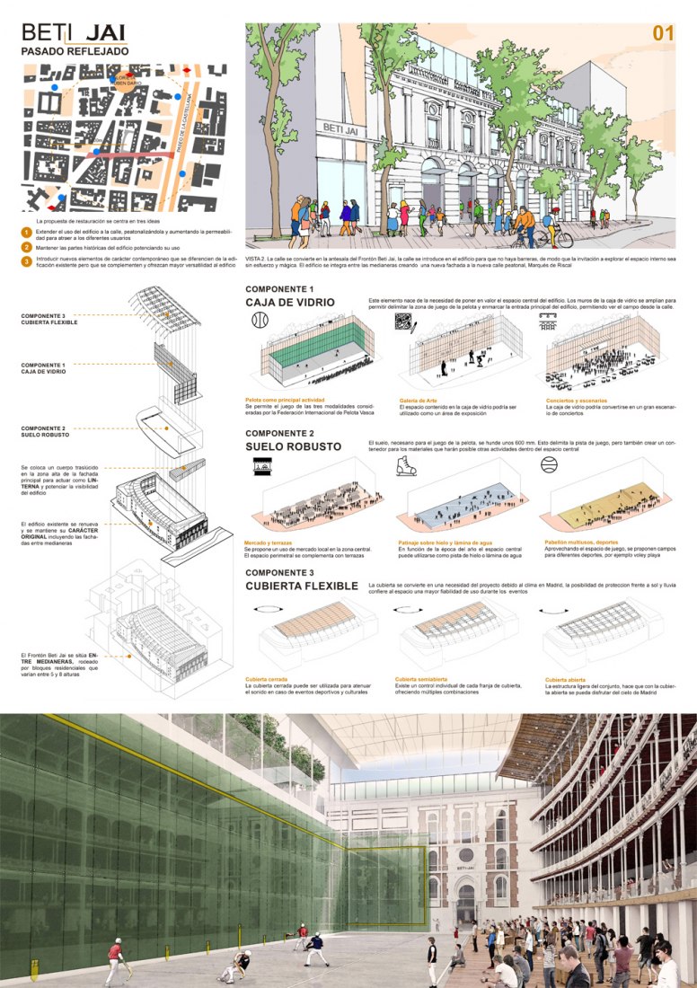 Mención. PASADO REFLEJADO. Autores: PDP LONDON (Representante: José Ramón García Álvarez. Directores del Proyecto: José Ramón García Álvarez y Petrus Gerhardus Van Wyk. Colaboradores: Xavier Aguiló I Aran (INGENIERÍA Y SOSTENIBILIDAD (BAC)), Jon Blasby (COSTES Y PLAN DE OBRA (CASTIEL)), Riccardo Marini (URBANISMO (MARINI URBANISMO)), Sebastien Jouan (ACÚSTICA (TEATRE PROJECTS)), Tapio Rosenius (ILUMINACIÓN (LIGHTING DESIGN COLLECTIVE)), Mario López Velasco y Víctor Pérez Arce (ARQUITECTURA SOPORTE CAD) 