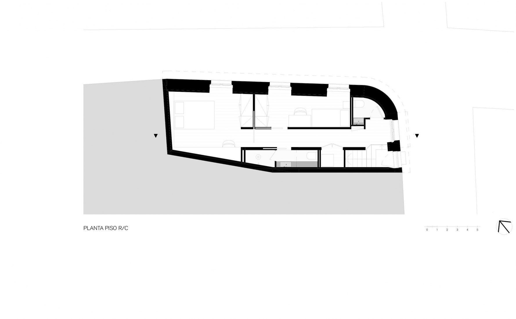Planta baja. Casa dos Oleiros por Paulo Martins Arquitecto.