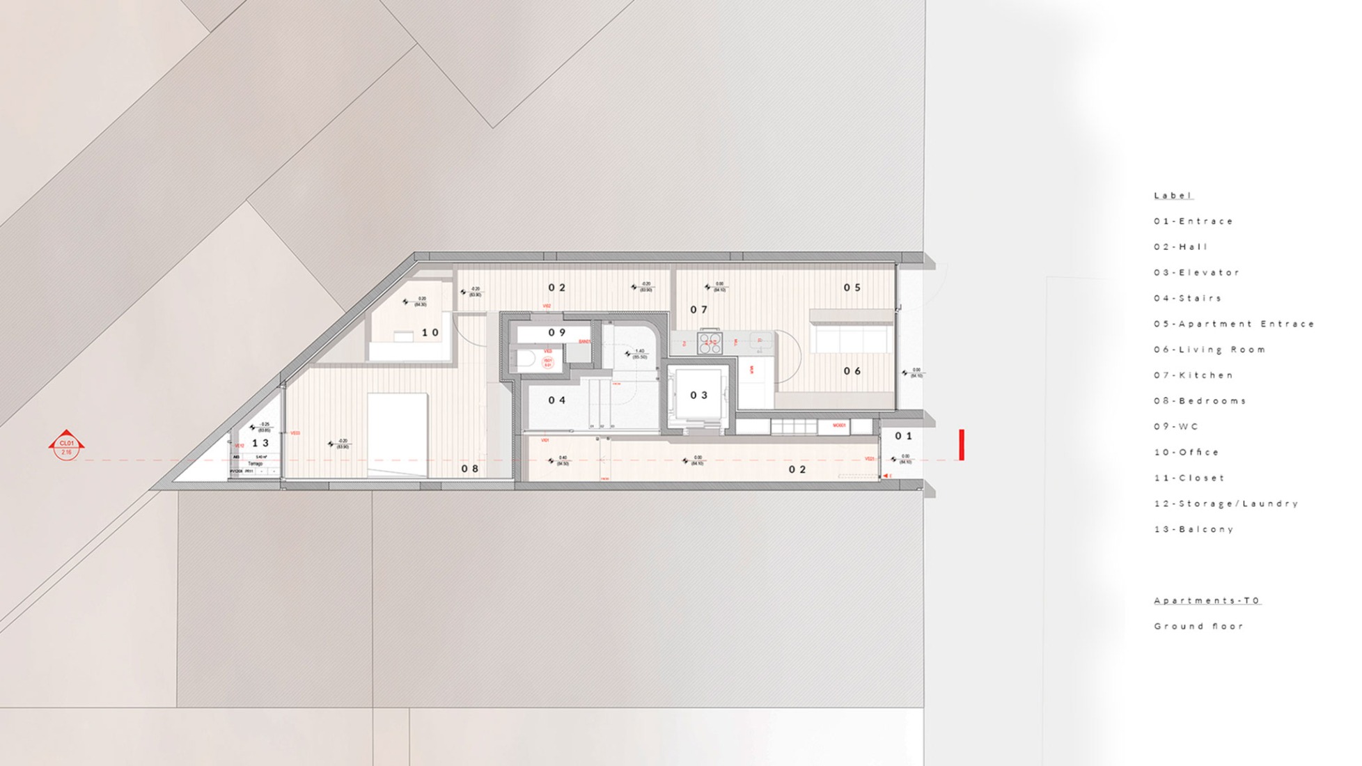 Ground floor plan. Boavista 339 by PAULO MERLINI architects.