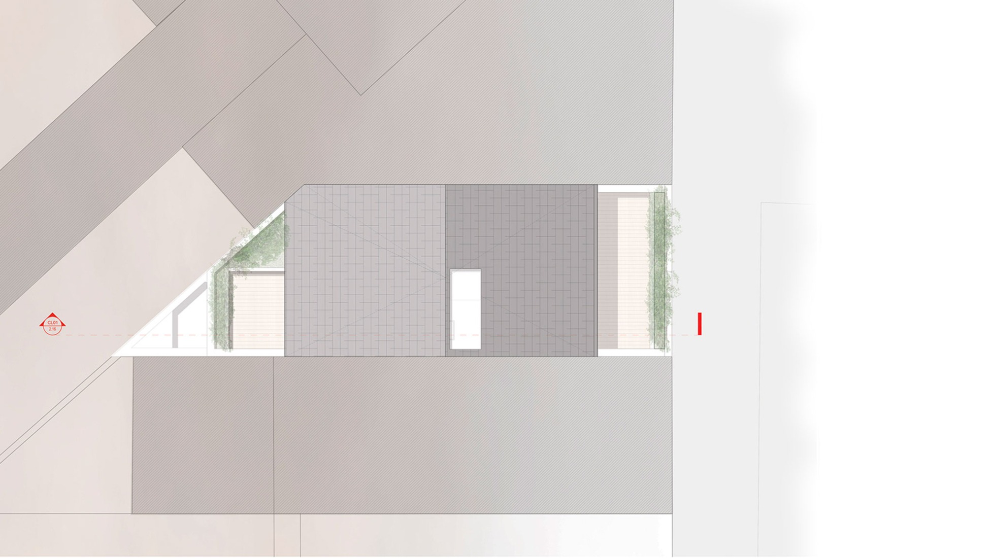 Roof plan. Boavista 339 by PAULO MERLINI architects.