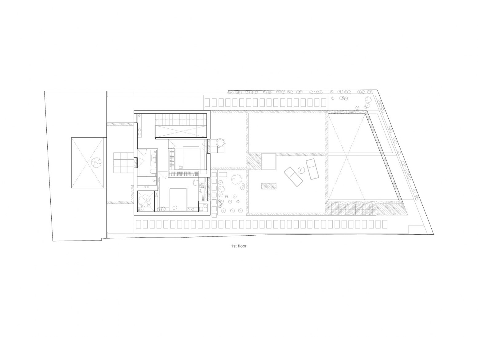 First floor plan. Forte House by pema studio.