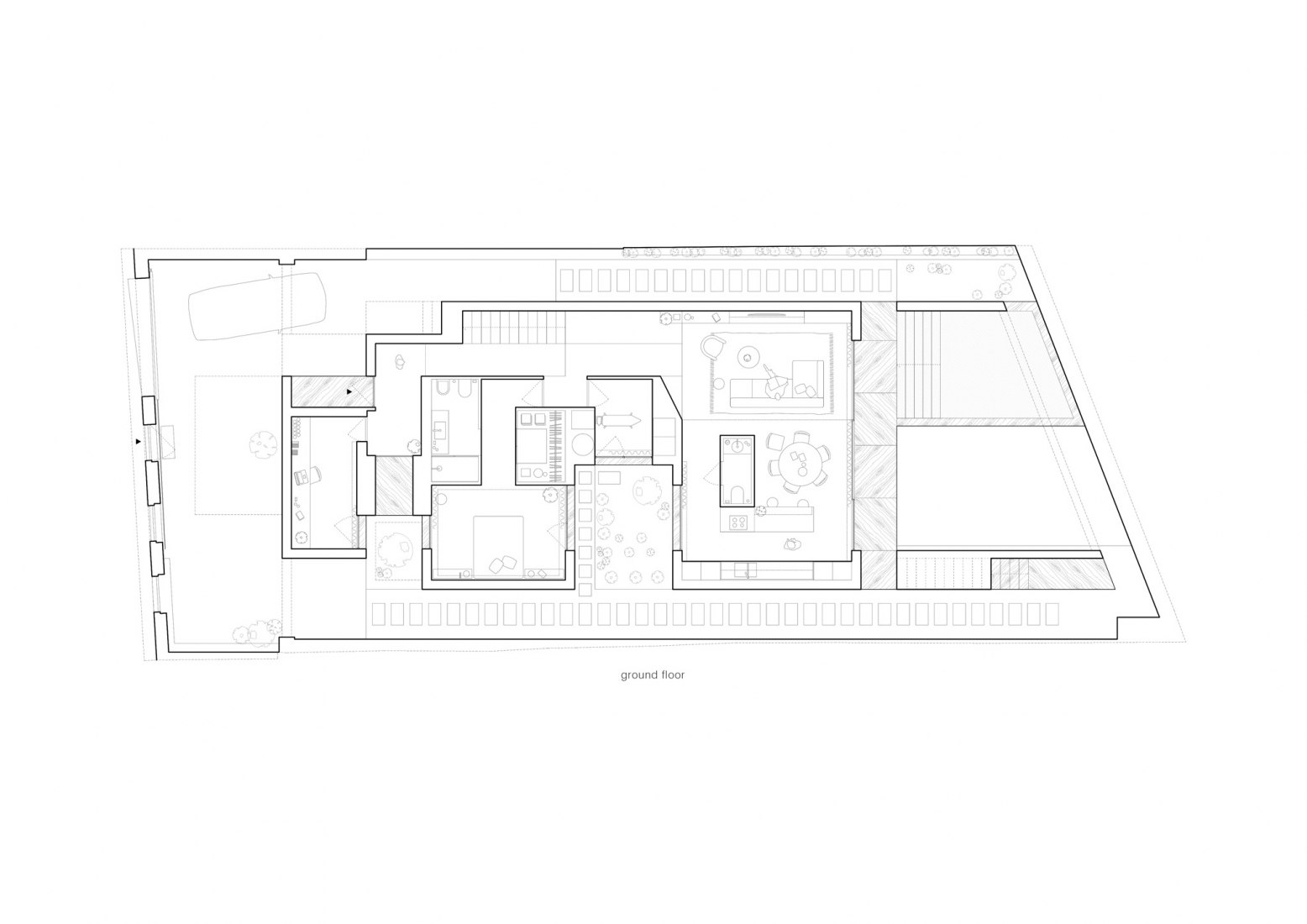 Ground floor plan. Forte House by pema studio.