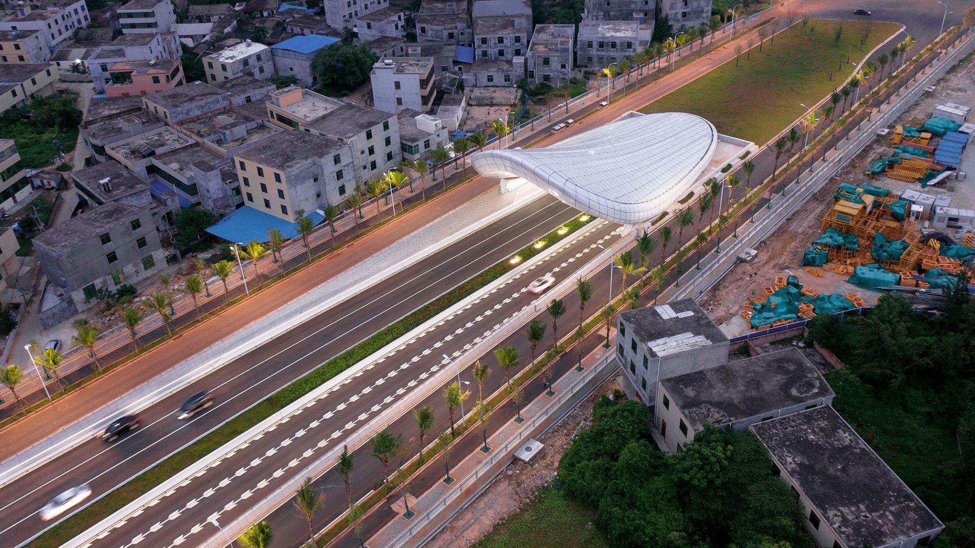 Wenming East Tunnel Entrances by Penda China. Photograph by Xia Zhi.