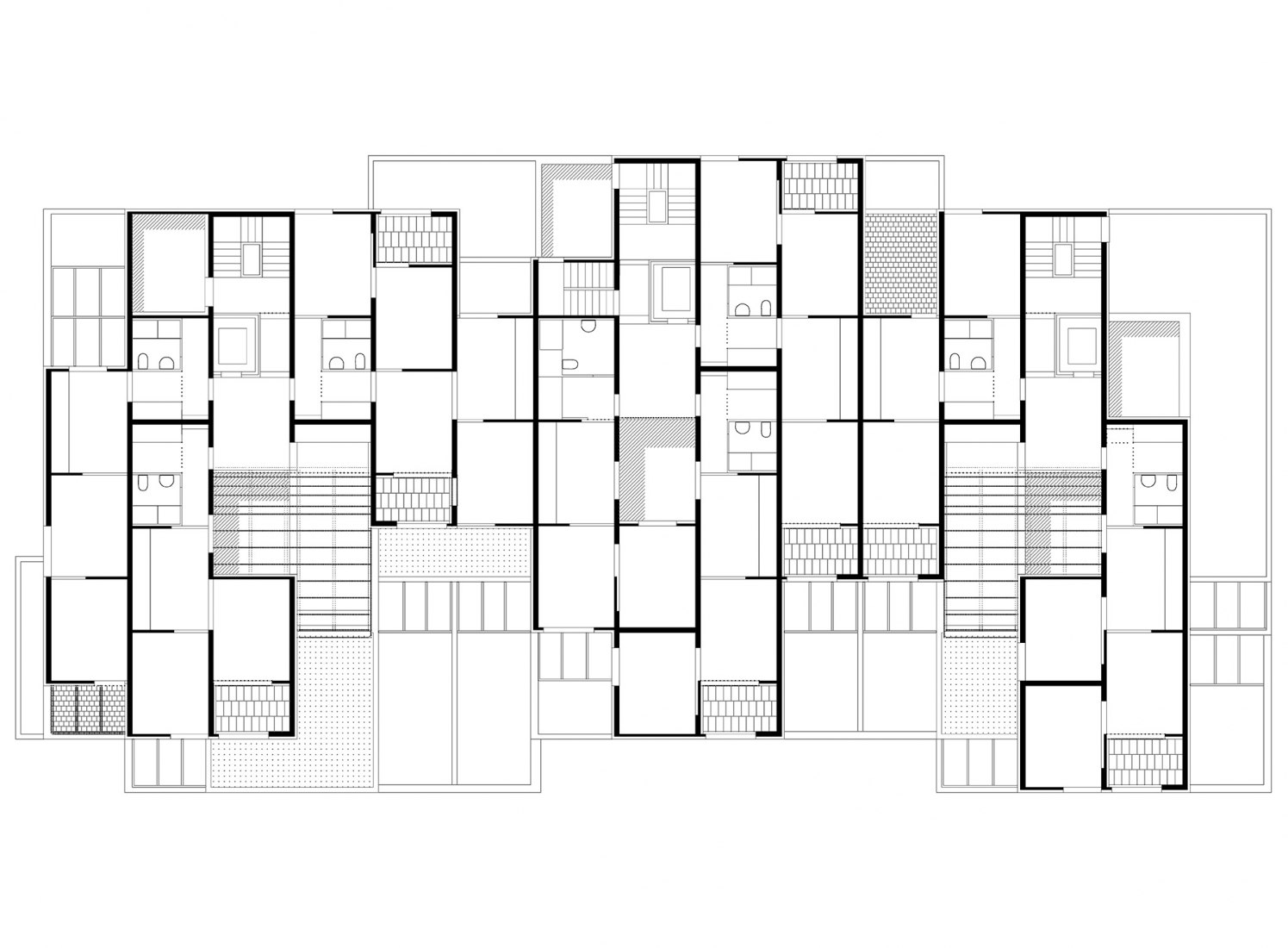 Third floor plan. Social Housing in Ibiza by Peris+Toral Arquitectes.