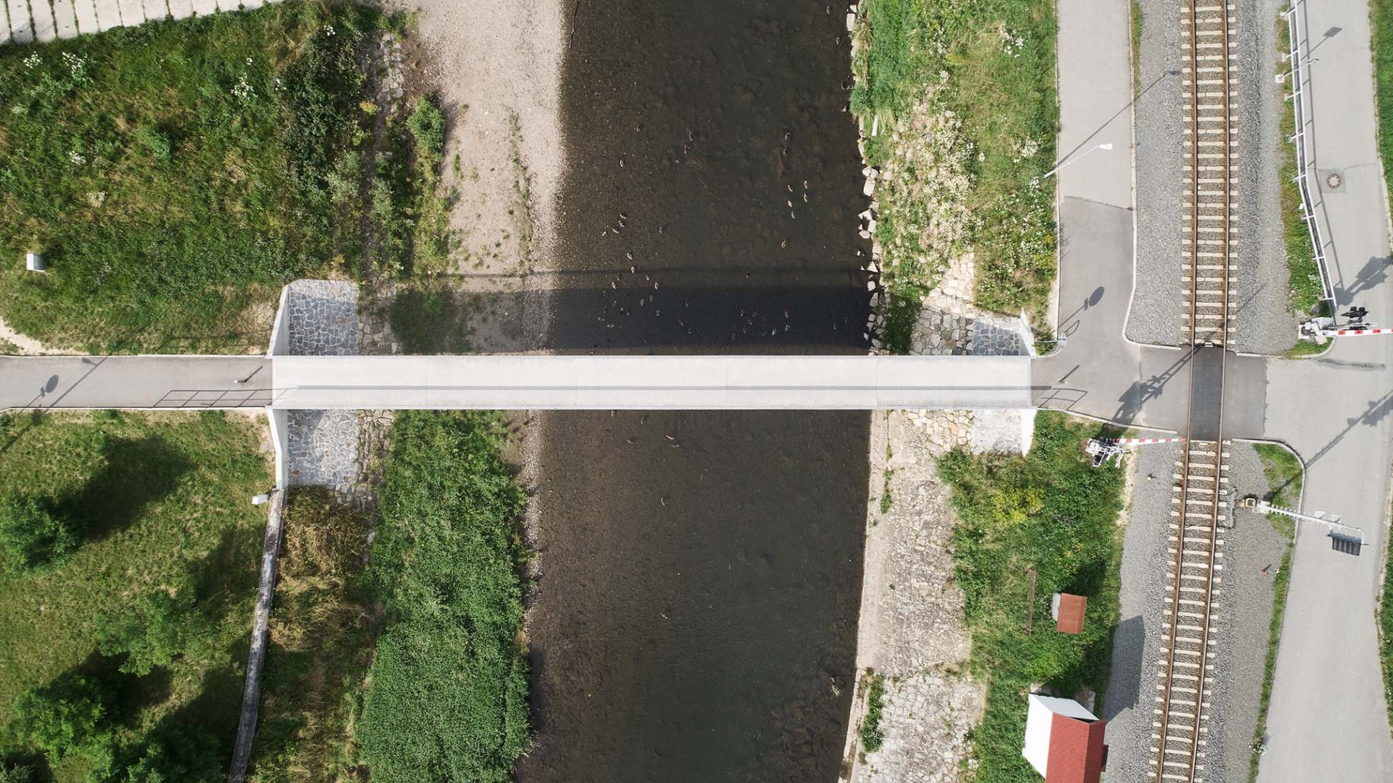 Footbridge in Příbor by Petr Tej, Marek Blank y Jan Mourek. Photograph by BoysPlayNice