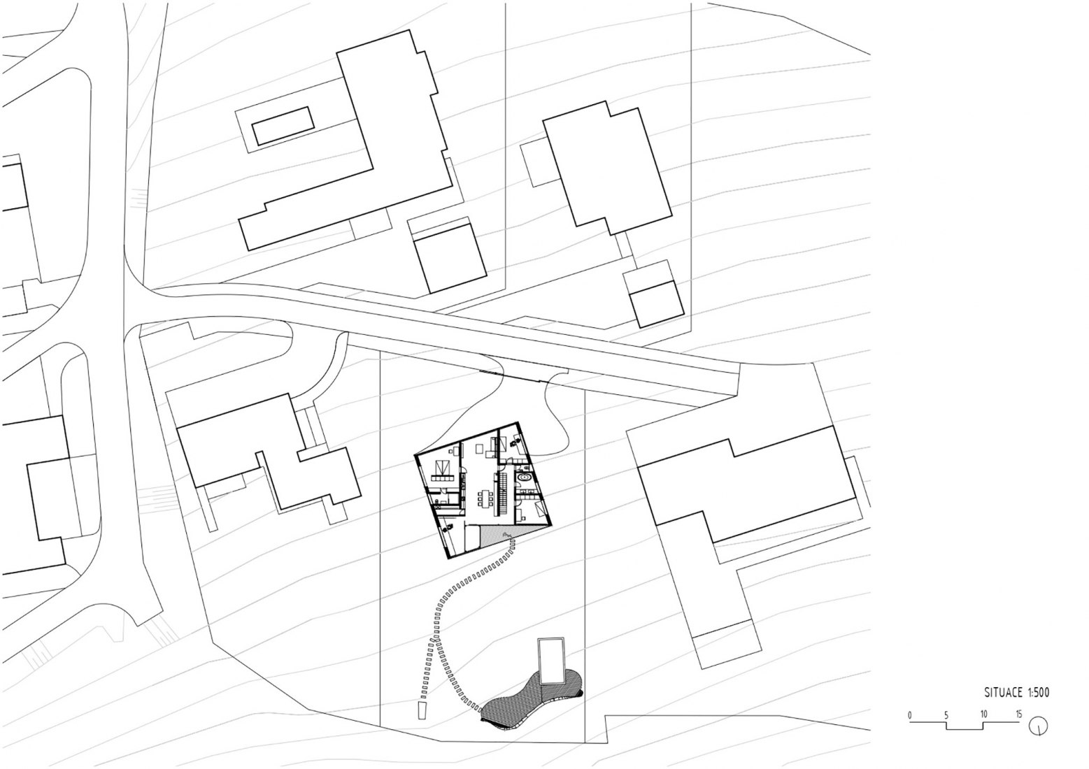 Plano de situación. Casa Lazy por petrjanda/brainwork.