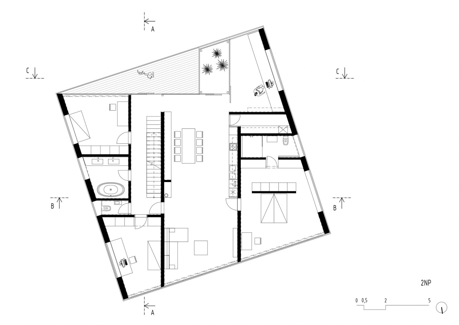 Planta primera. Casa Lazy por petrjanda/brainwork.