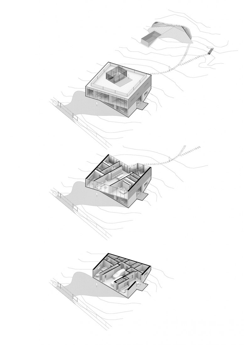 Axonométrica. Casa Lazy por petrjanda/brainwork.
