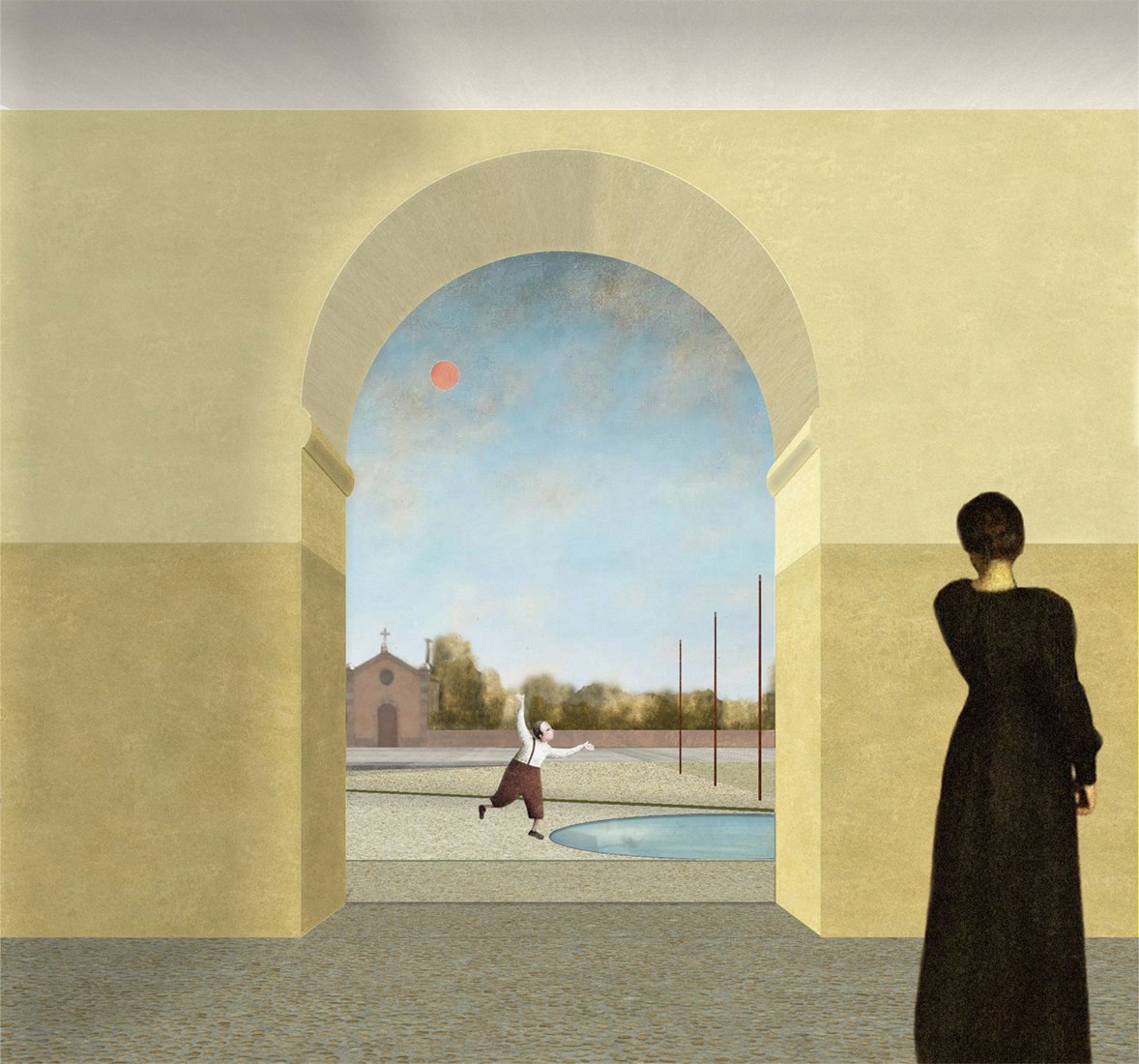 Rendering. Office X proposal for the Piazza Leoni in Torrechiara. Image courtesy of Office X