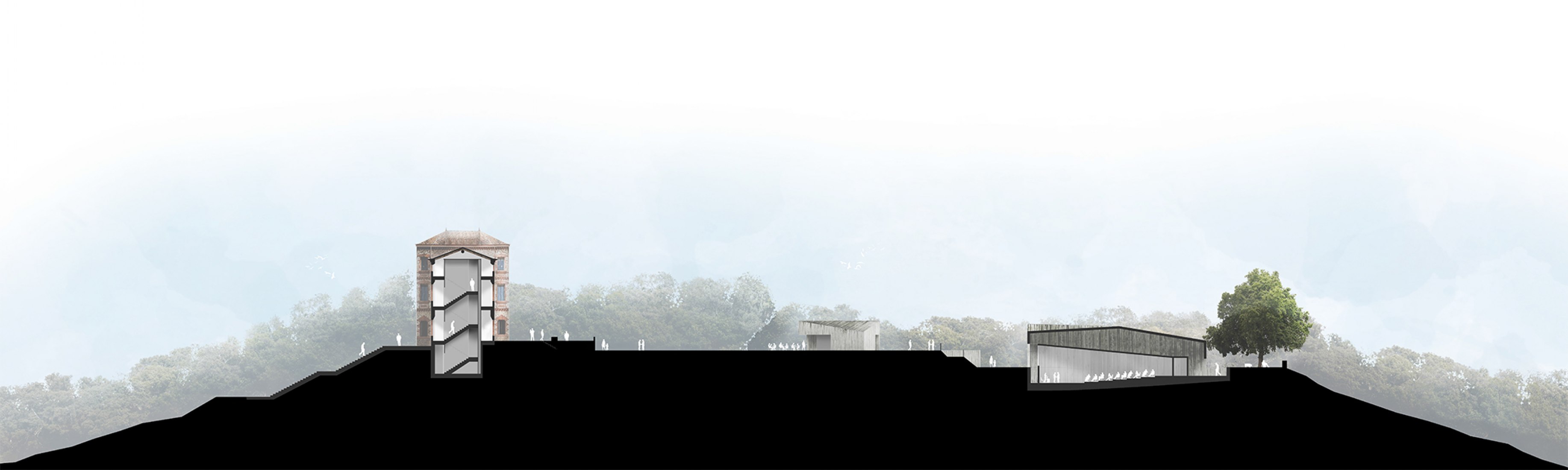 Section plan. Courtesy by baKpak architect