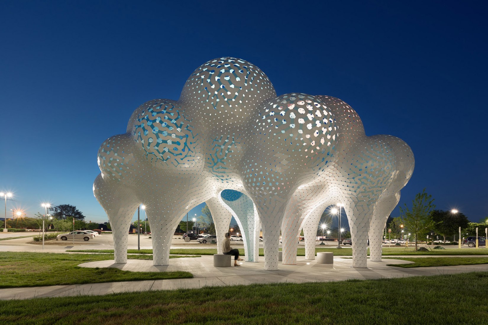 Pillars of Dreams by Marc Fornes / Theverymany. Photograph by NAARO.
