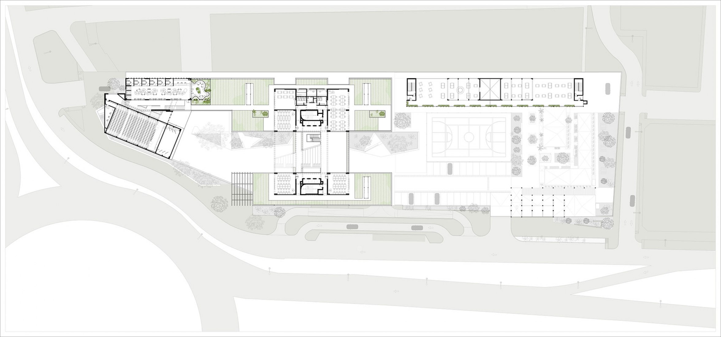 Primera planta. Campus Universitario de la Universidad Científica del Sur por Plan A.
