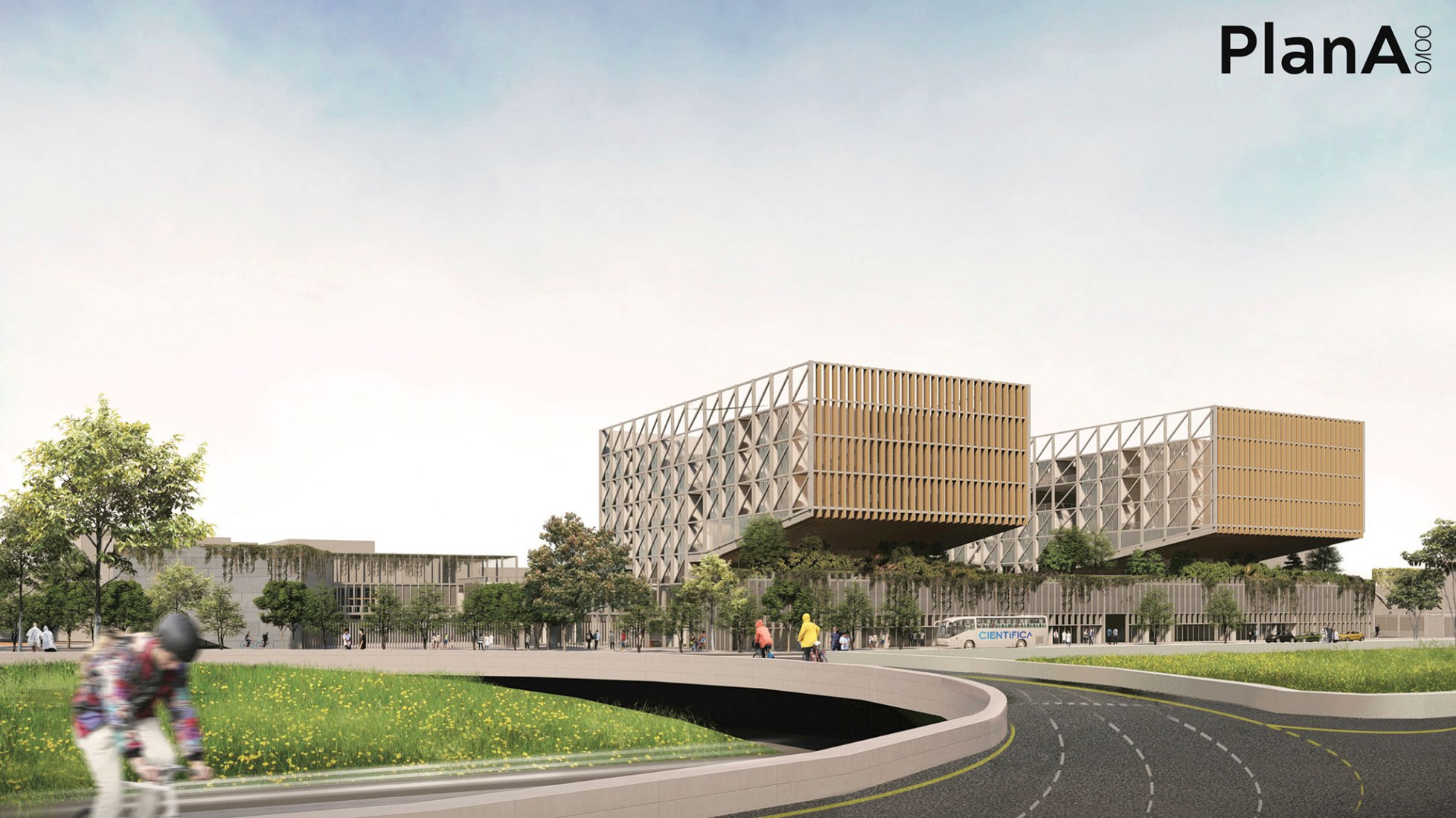 Visualización. Campus Universitario de la Universidad Científica del Sur por Plan A.