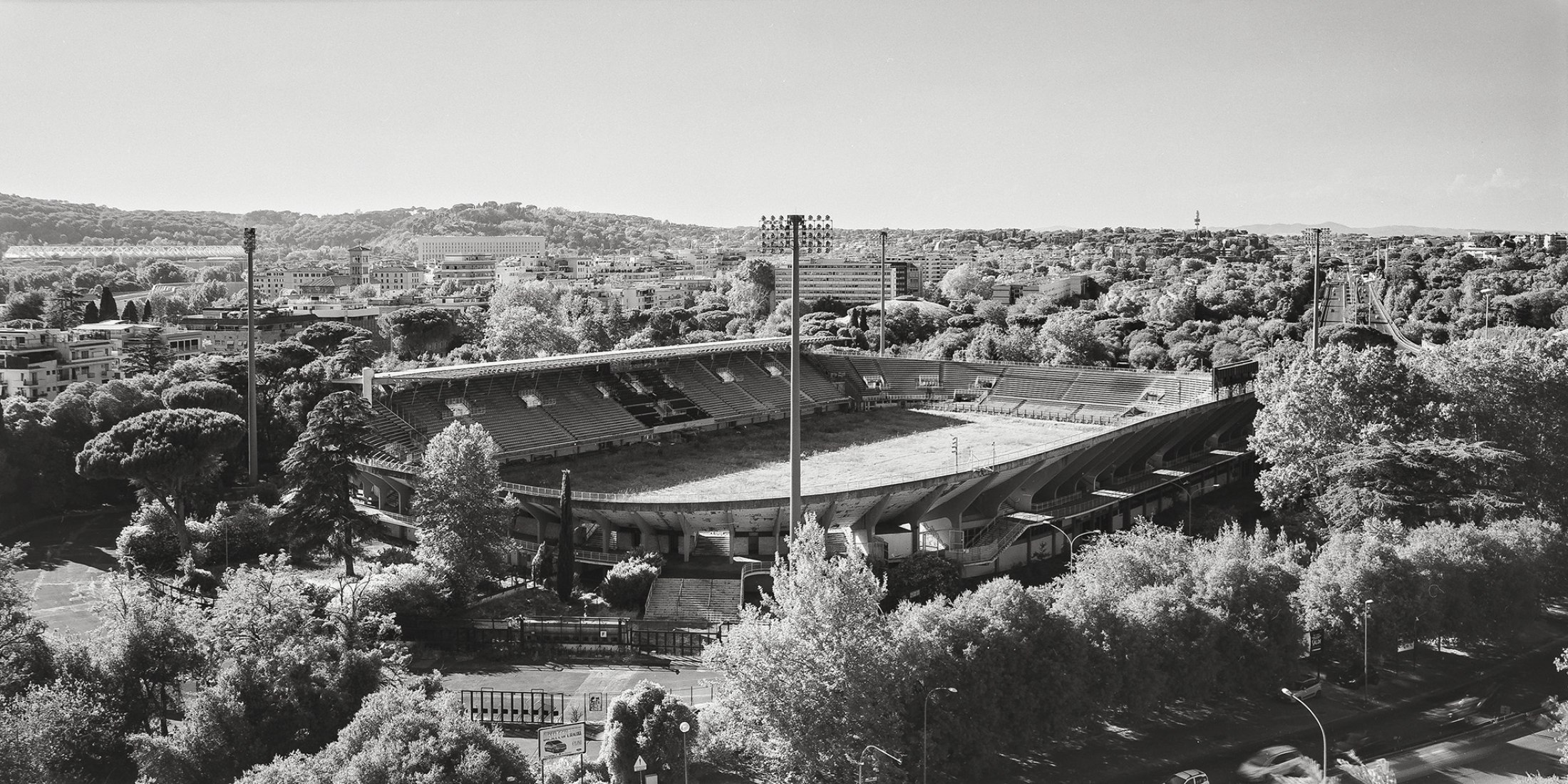 Vista del estadio Flaminio, Roma, 2017. Fotografía de Matteo Cirenei / photoarch.com 