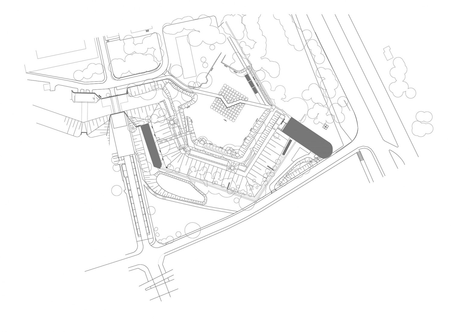 Site plan. Katyń Museum by BBGK Architekci.