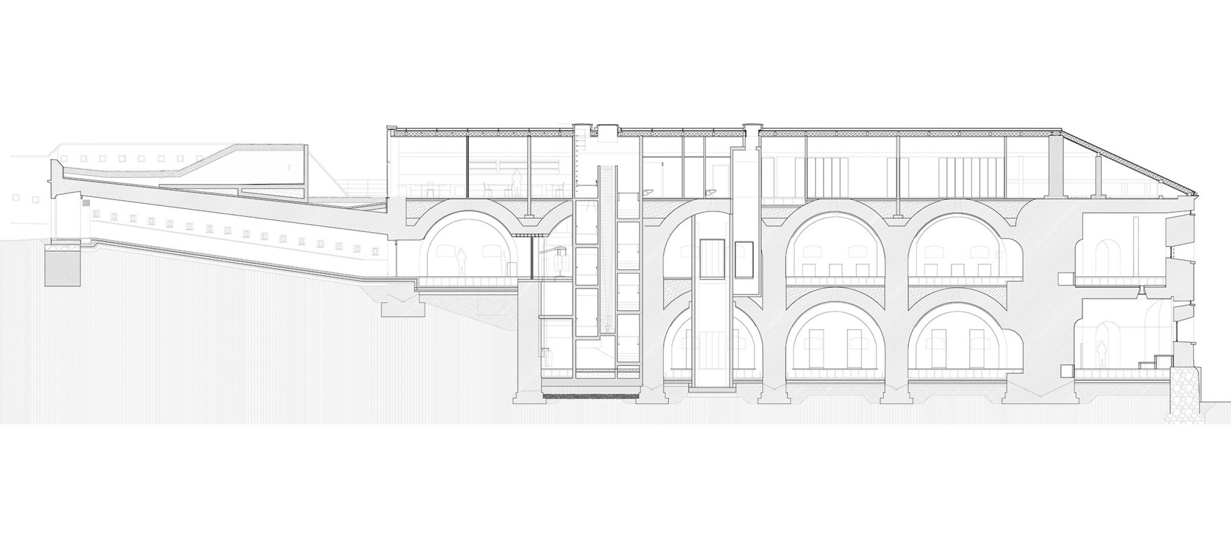 Section. Museum building. Katyń Museum by BBGK Architekci.