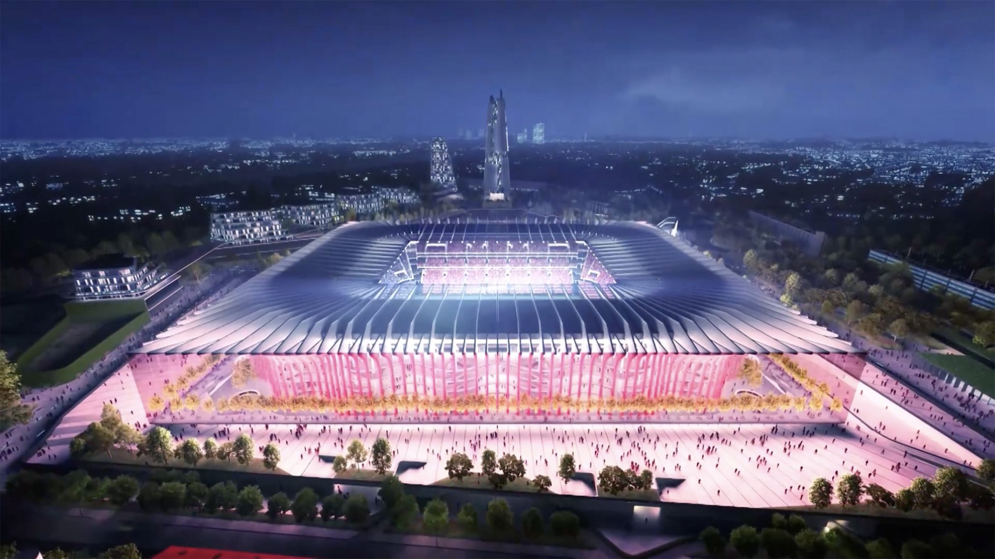 Rendering. Inter / Milan's new Stadium by Populous. Image courtesy of Populous