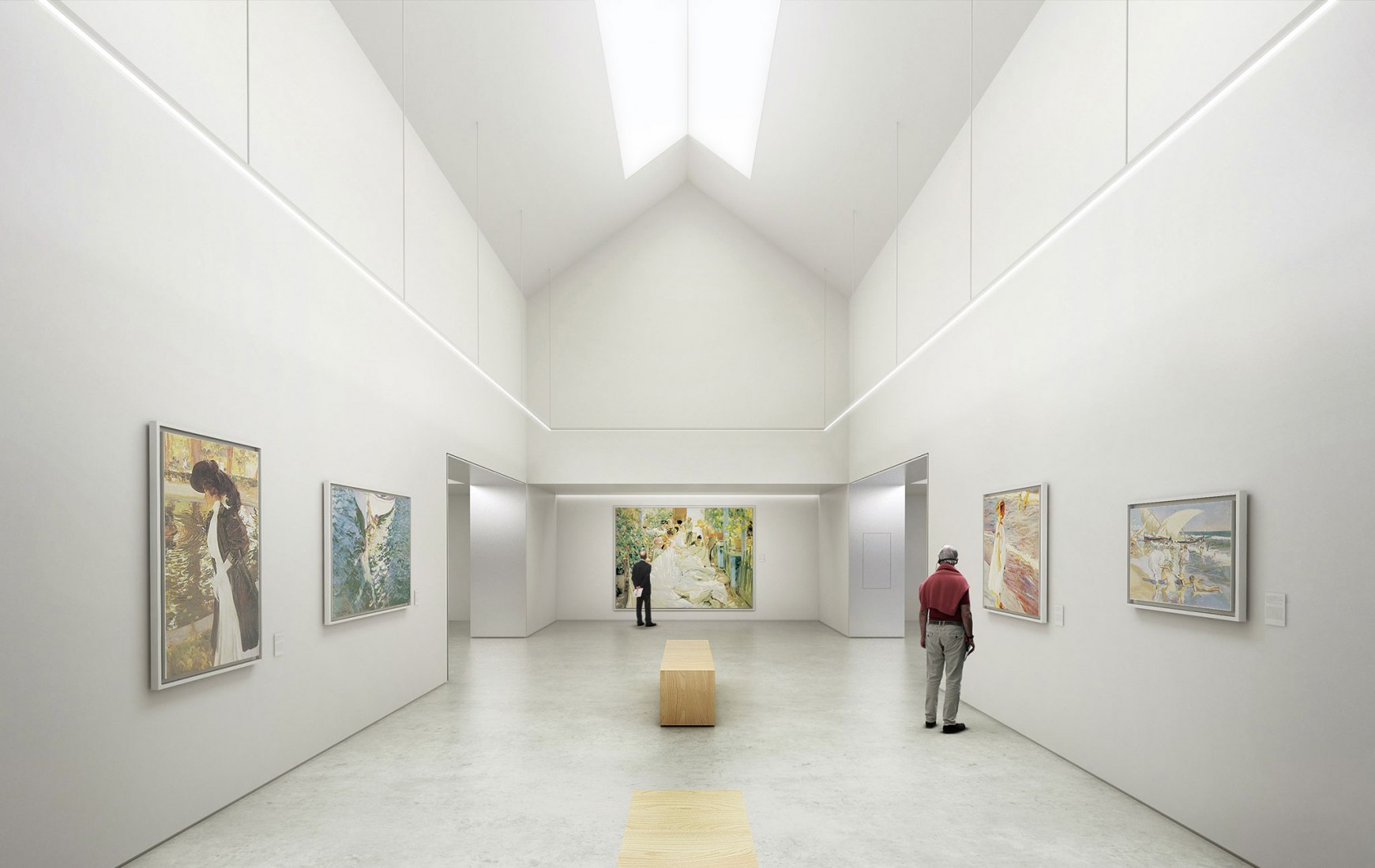 Visualización. Museo Sorolla por Nieto Sobejano. Imagen cortesía de Itinerant Office.