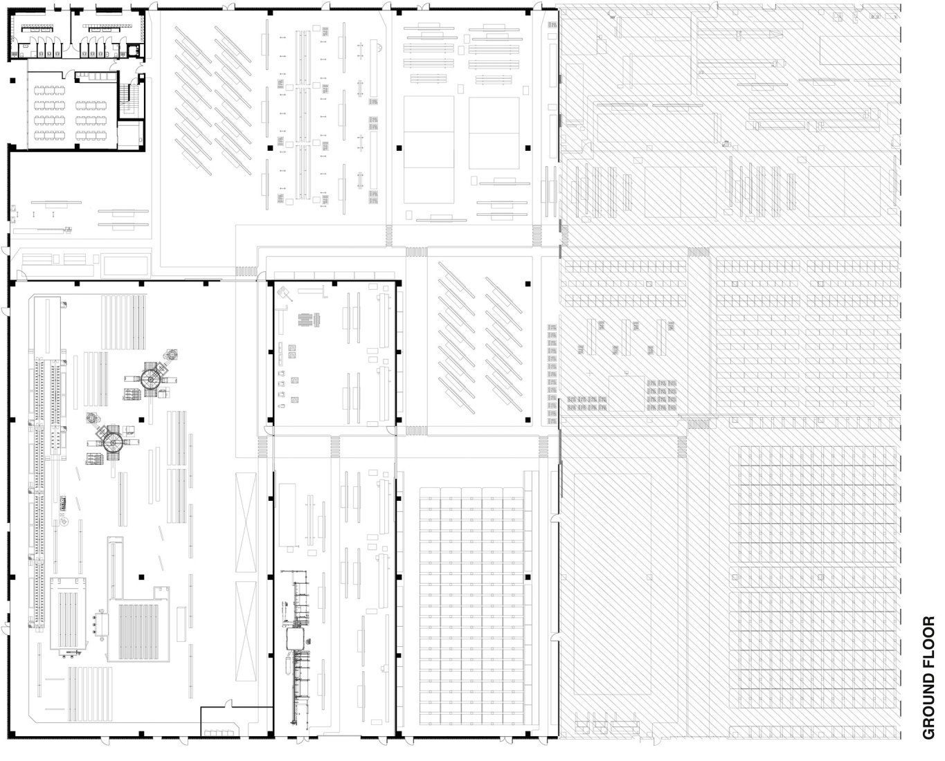 Planta baja. PRATIC 2.0, Ampliación del complejo industrial por Geza.