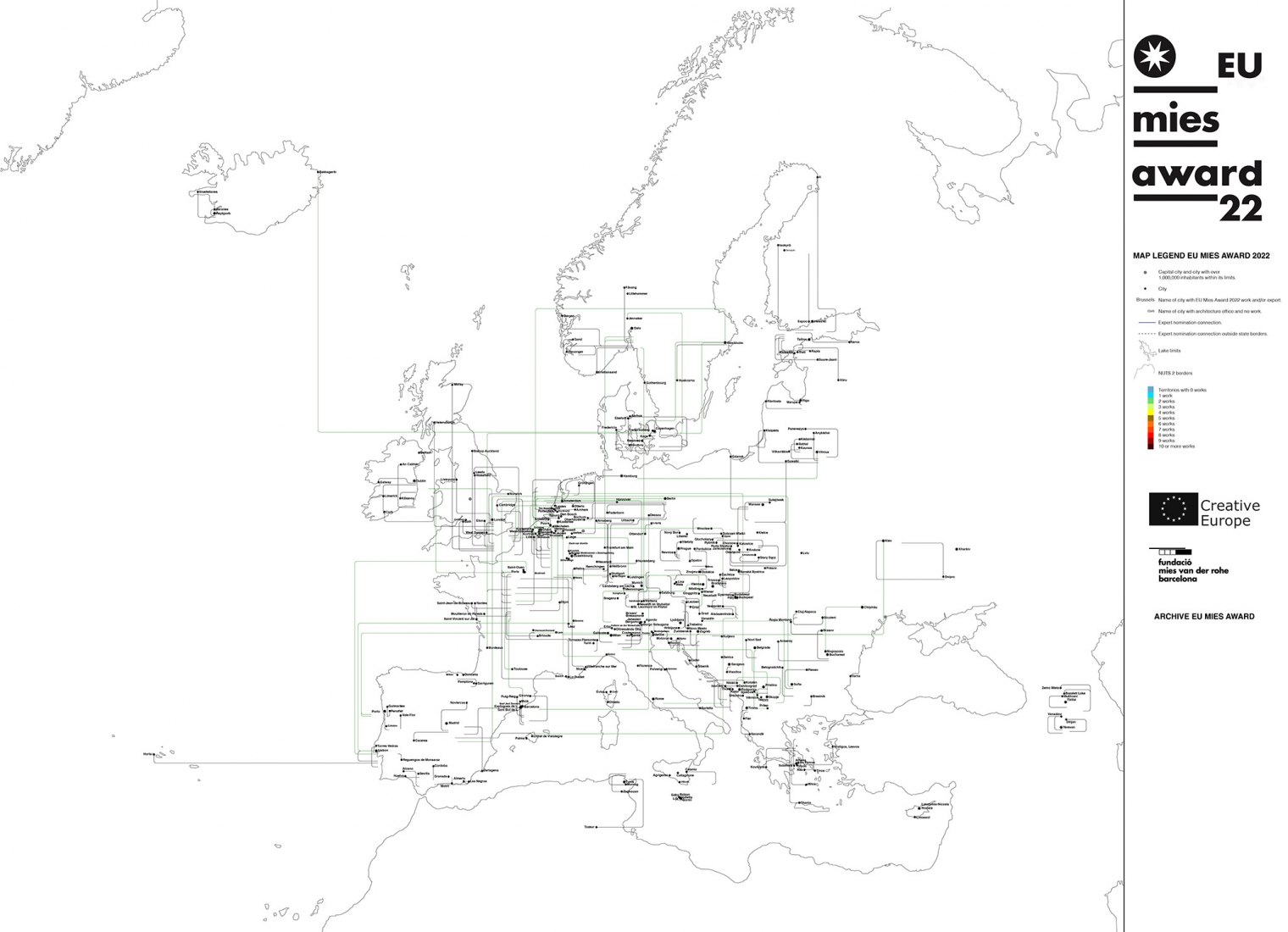 Mapa interactivo de Europa 2022. 