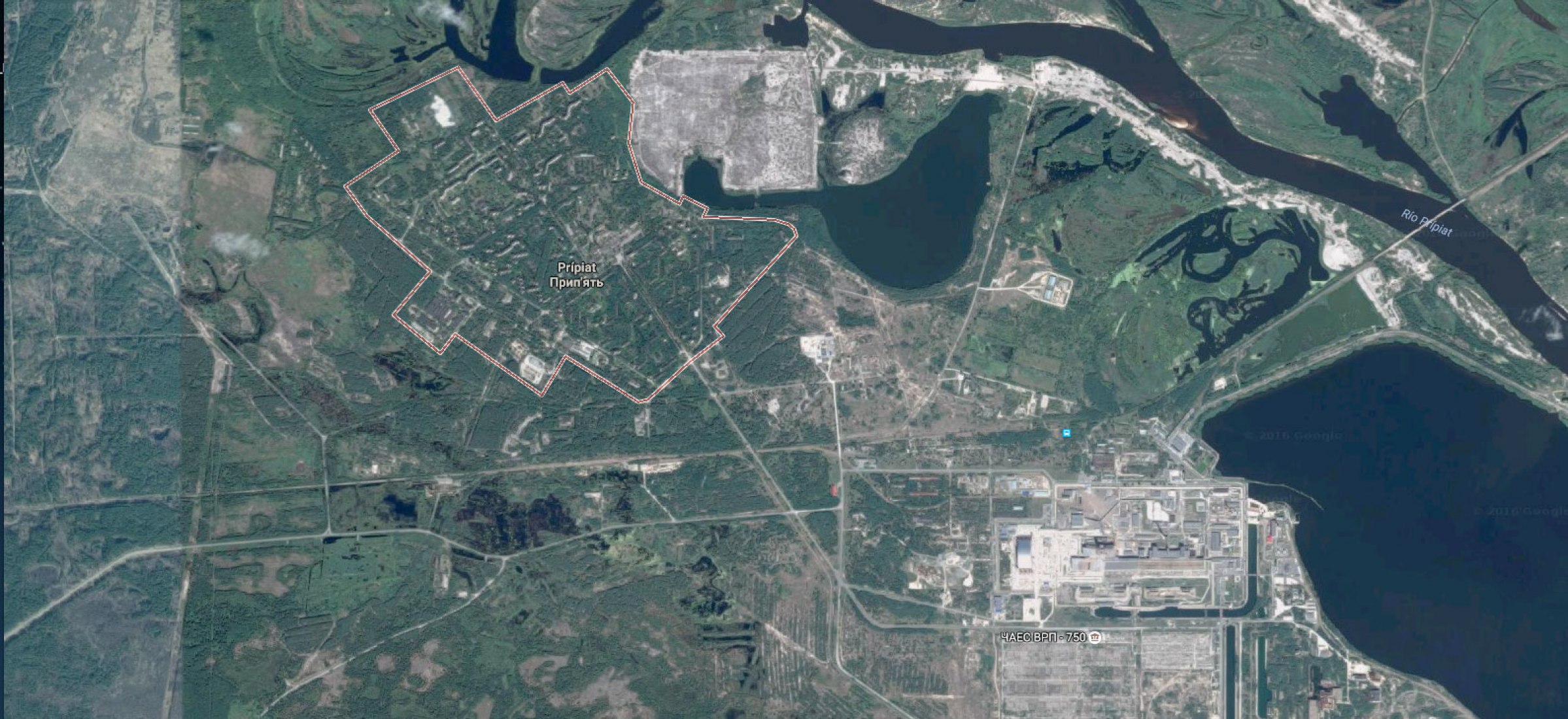 Чернобыль зона отчуждения карта со спутника