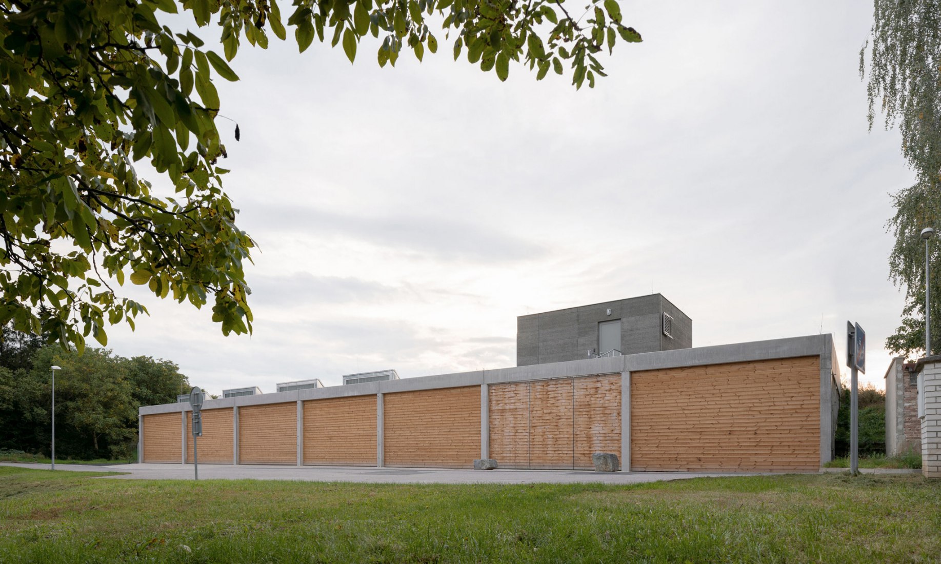 Technical Services Base Lysolaje by Progres architekti. Photogragph by Alex Shoots Buildings.