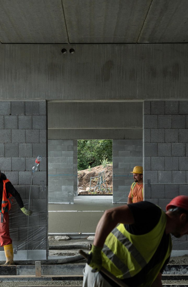 Technical Services Base Lysolaje by Progres architekti. Photogragph by Alex Shoots Buildings.