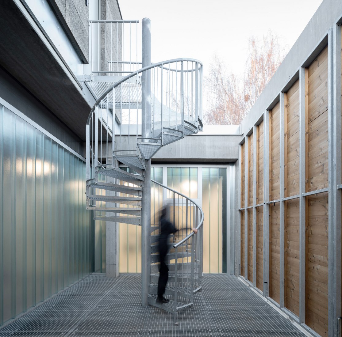 Technical Services Base Lysolaje by Progres architekti. Photogragph by Alex Shoots Buildings.