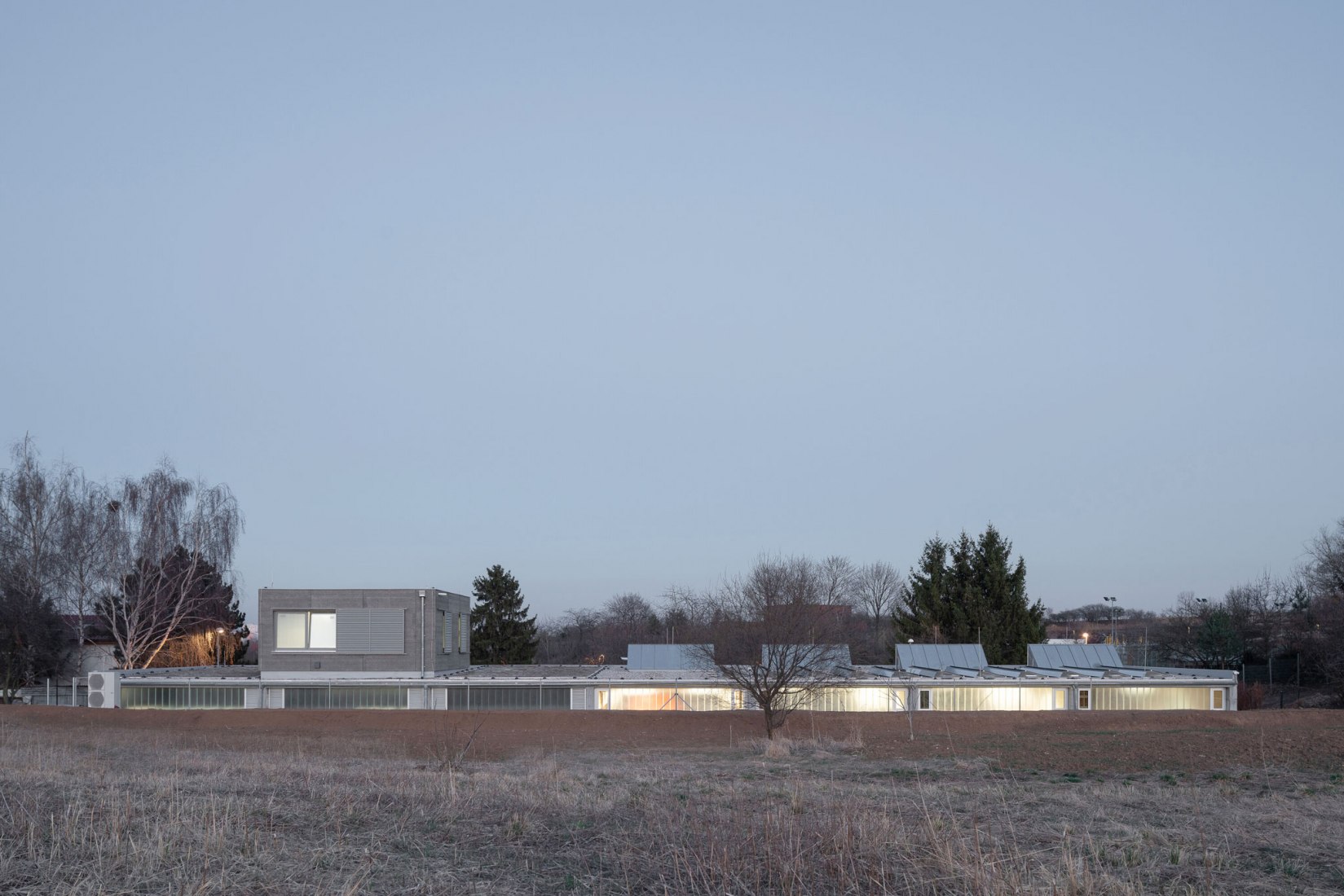 Technical Services Base Lysolaje by Progres architekti. Photogragph by Alex Shoots Buildings.